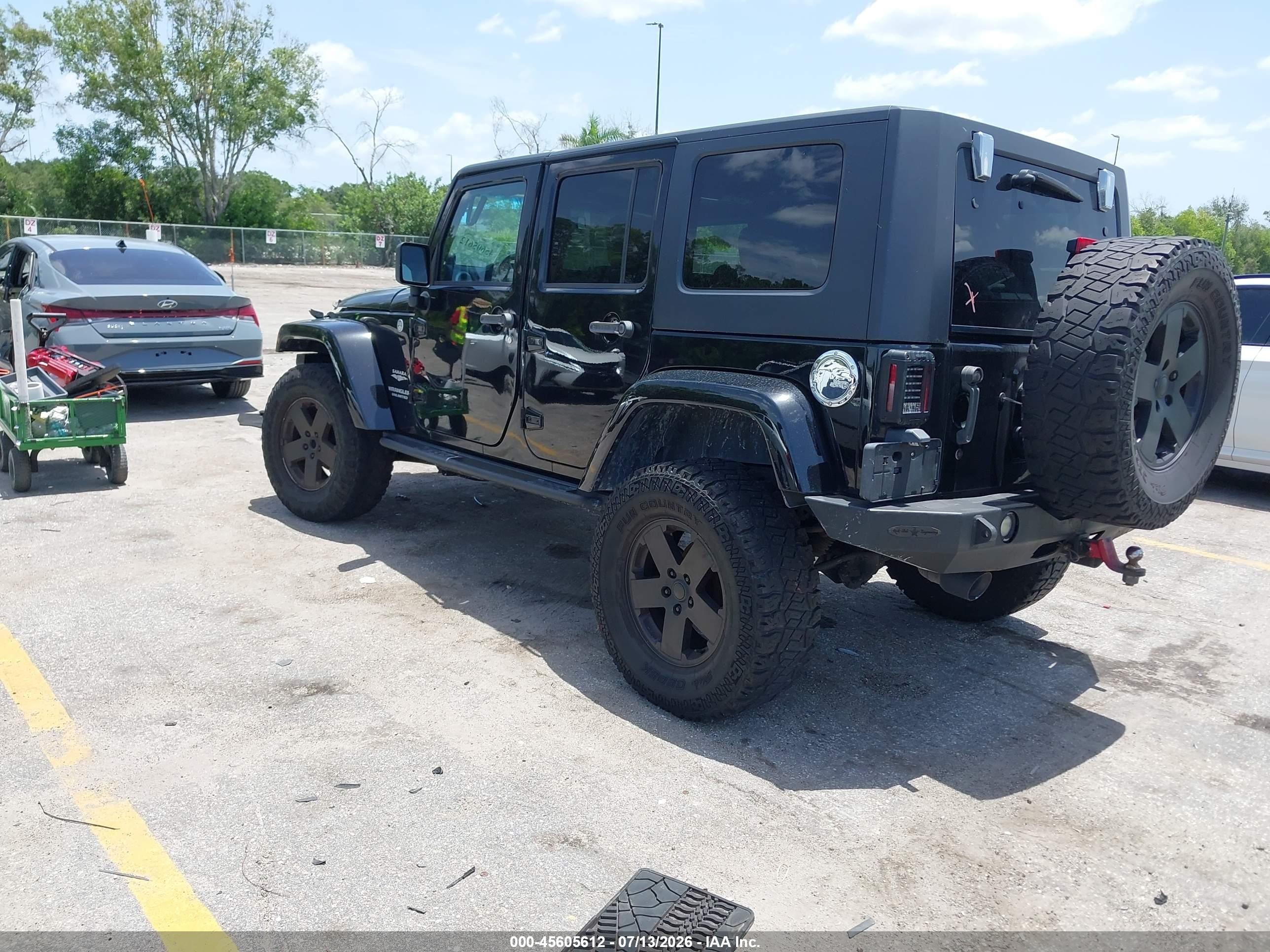 2010 Jeep Wrangler Unlimited Sahara Черный vin: 1J4HA5H15AL181732