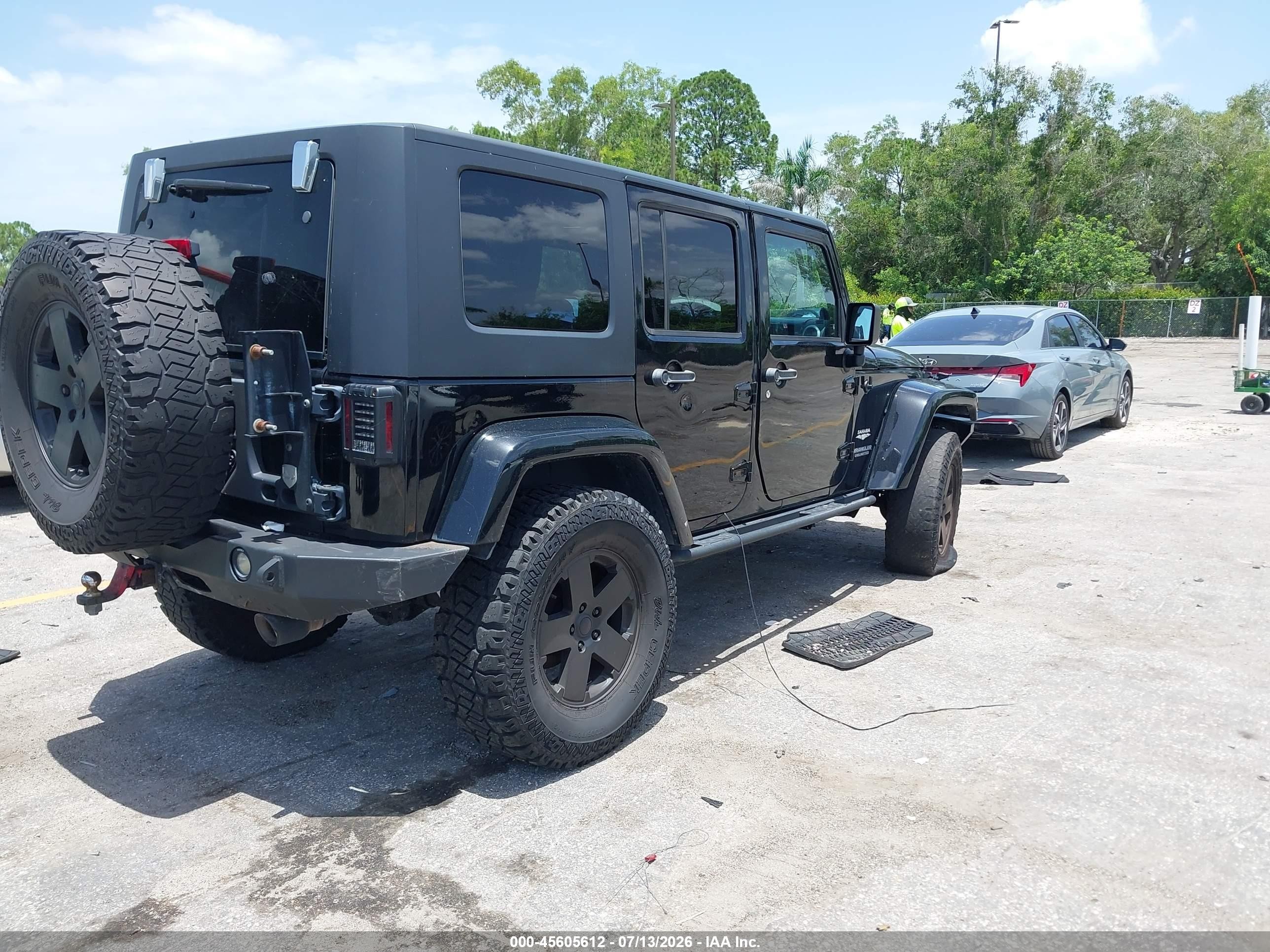 2010 Jeep Wrangler Unlimited Sahara Черный vin: 1J4HA5H15AL181732