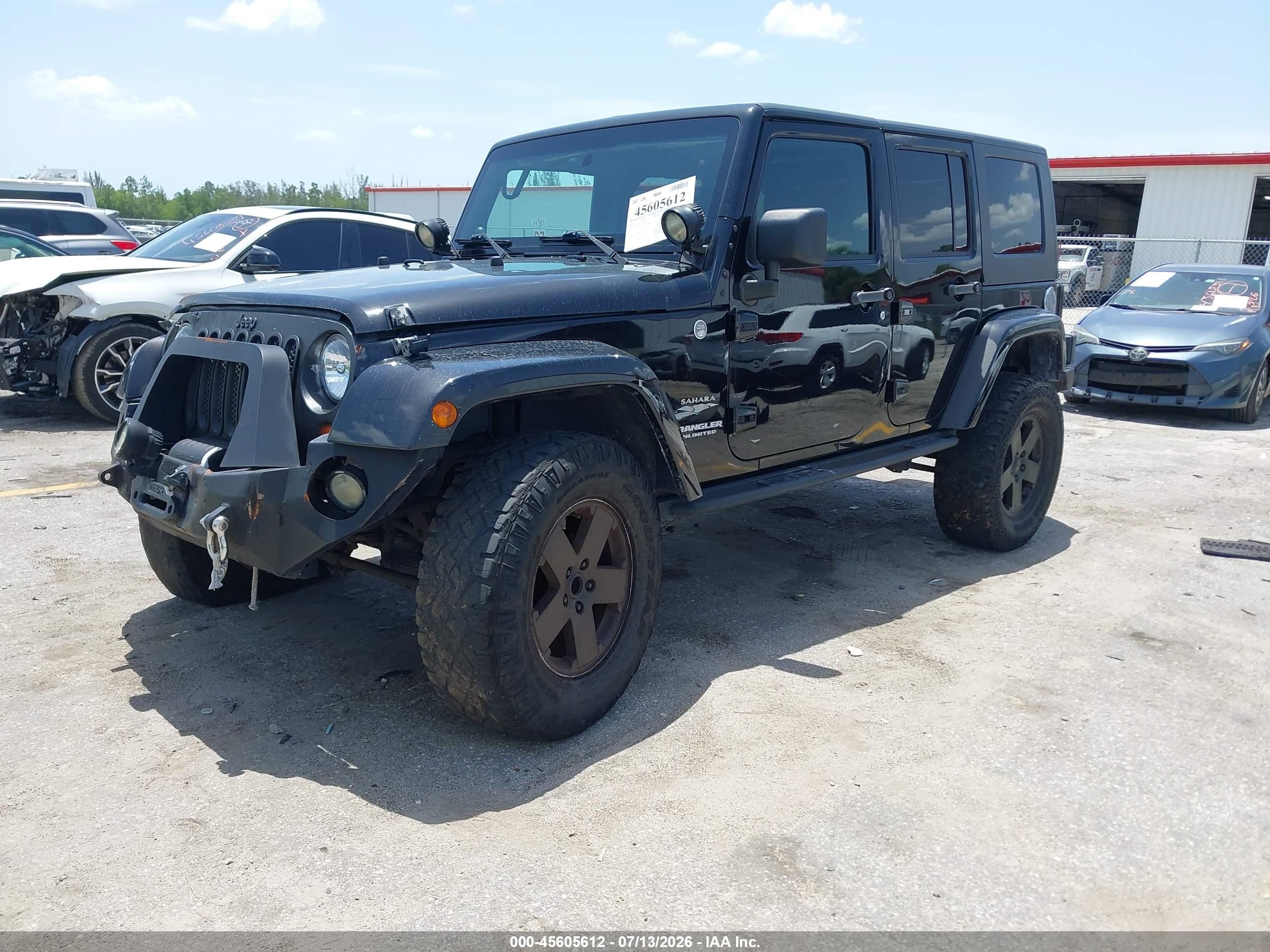 2010 Jeep Wrangler Unlimited Sahara Черный vin: 1J4HA5H15AL181732