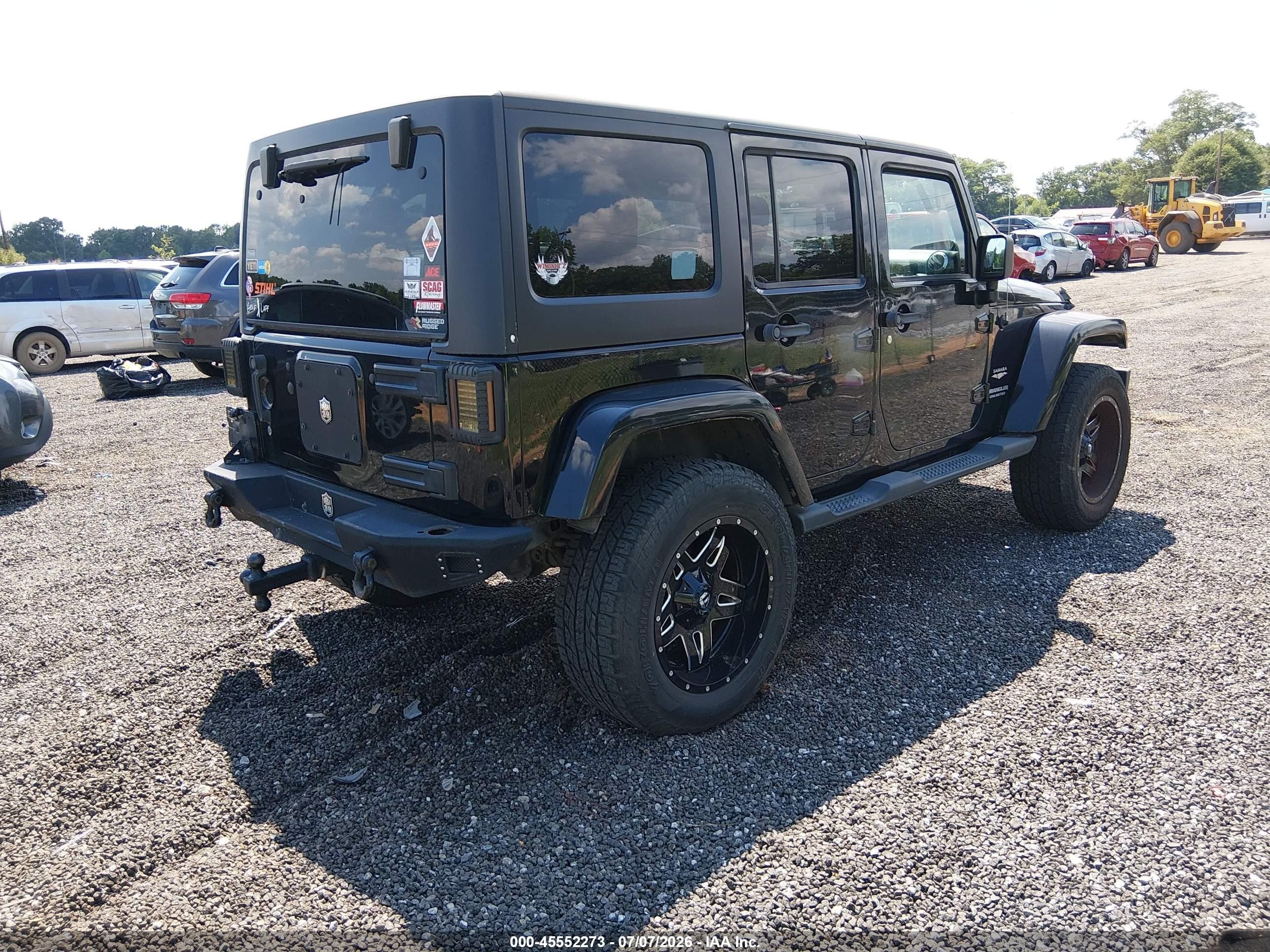 2011 Jeep Wrangler Unlimited Sahara Black vin: 1J4HA5H18BL620214