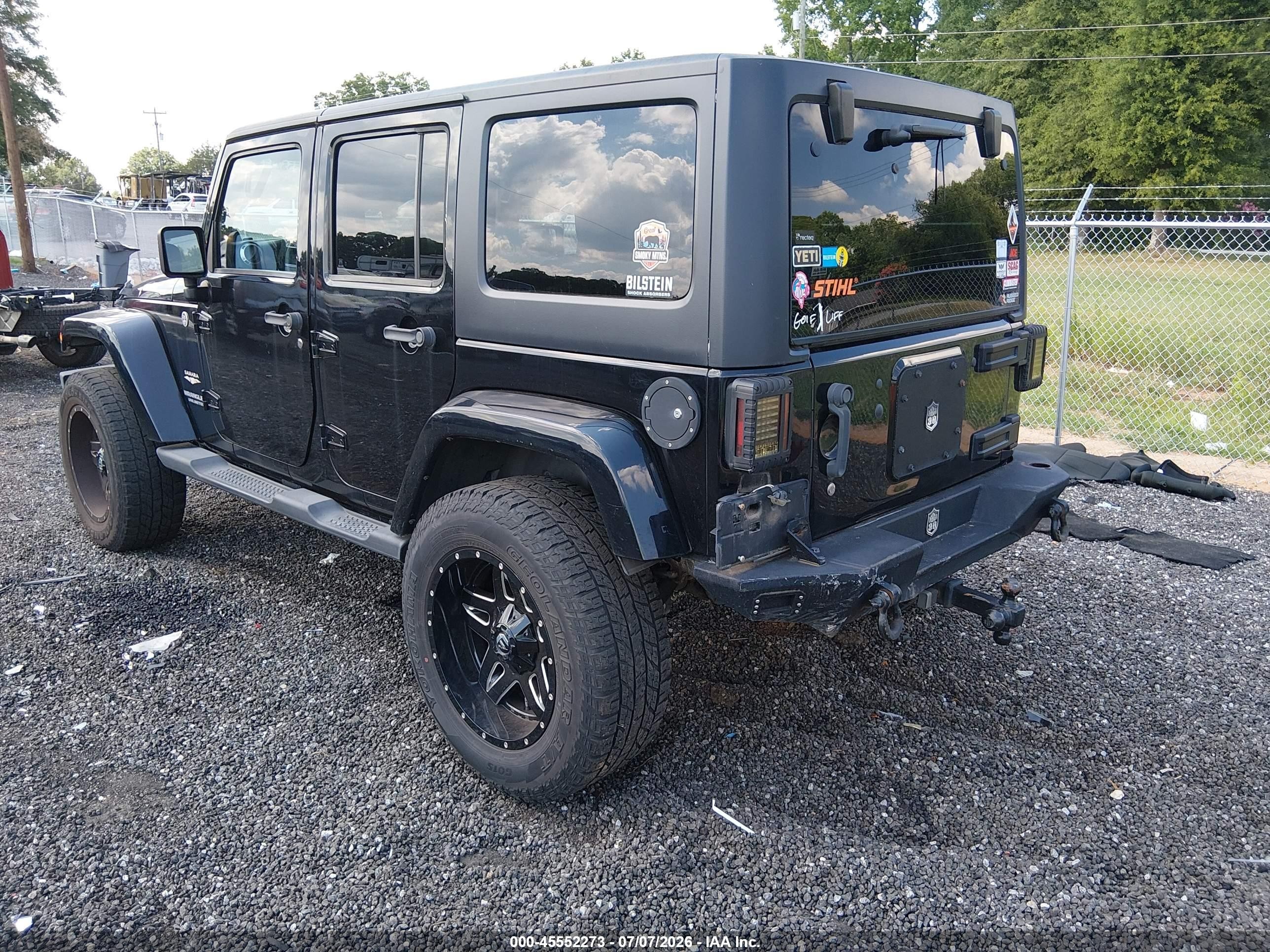 2011 Jeep Wrangler Unlimited Sahara Black vin: 1J4HA5H18BL620214