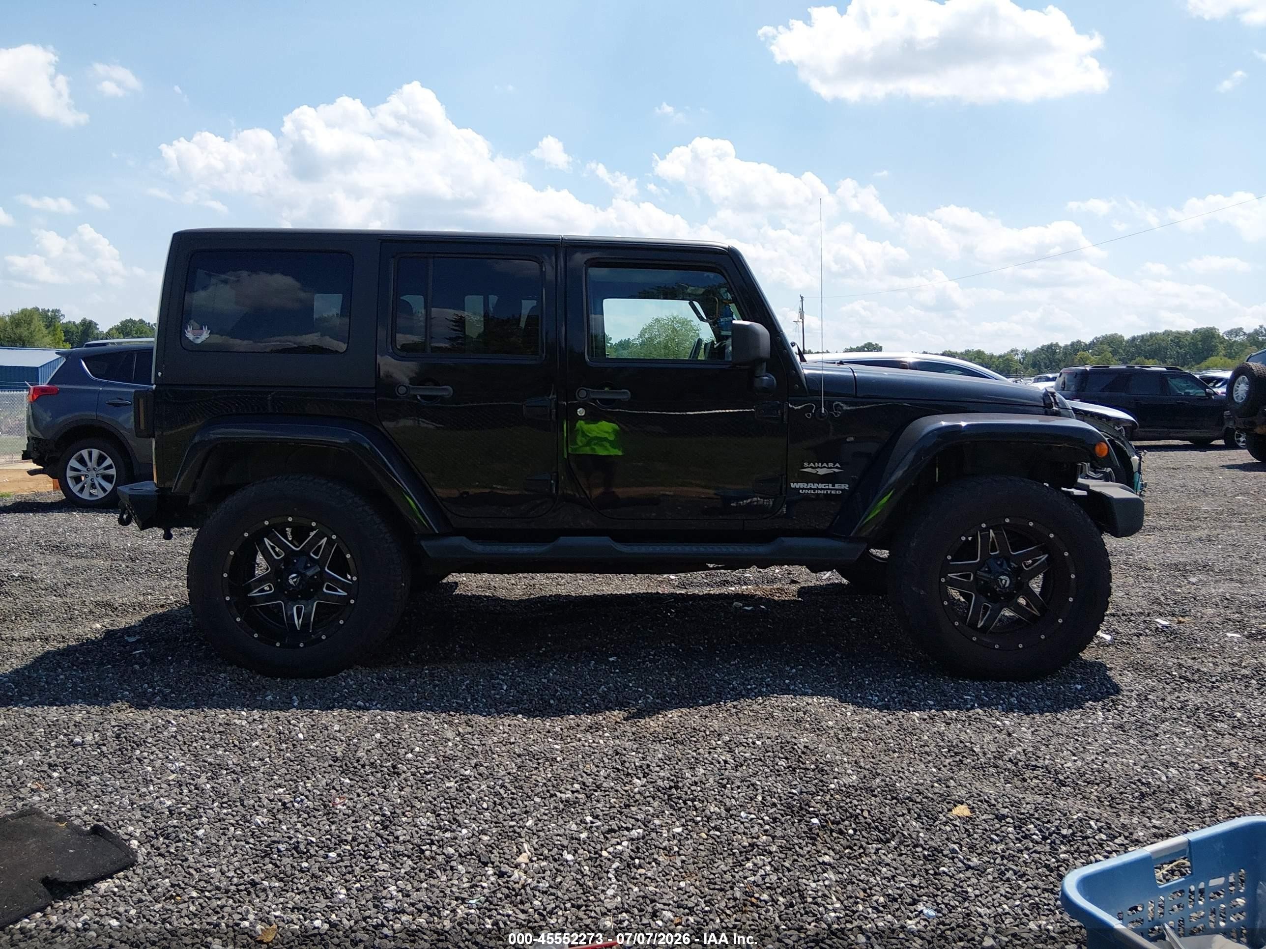 2011 Jeep Wrangler Unlimited Sahara Black vin: 1J4HA5H18BL620214