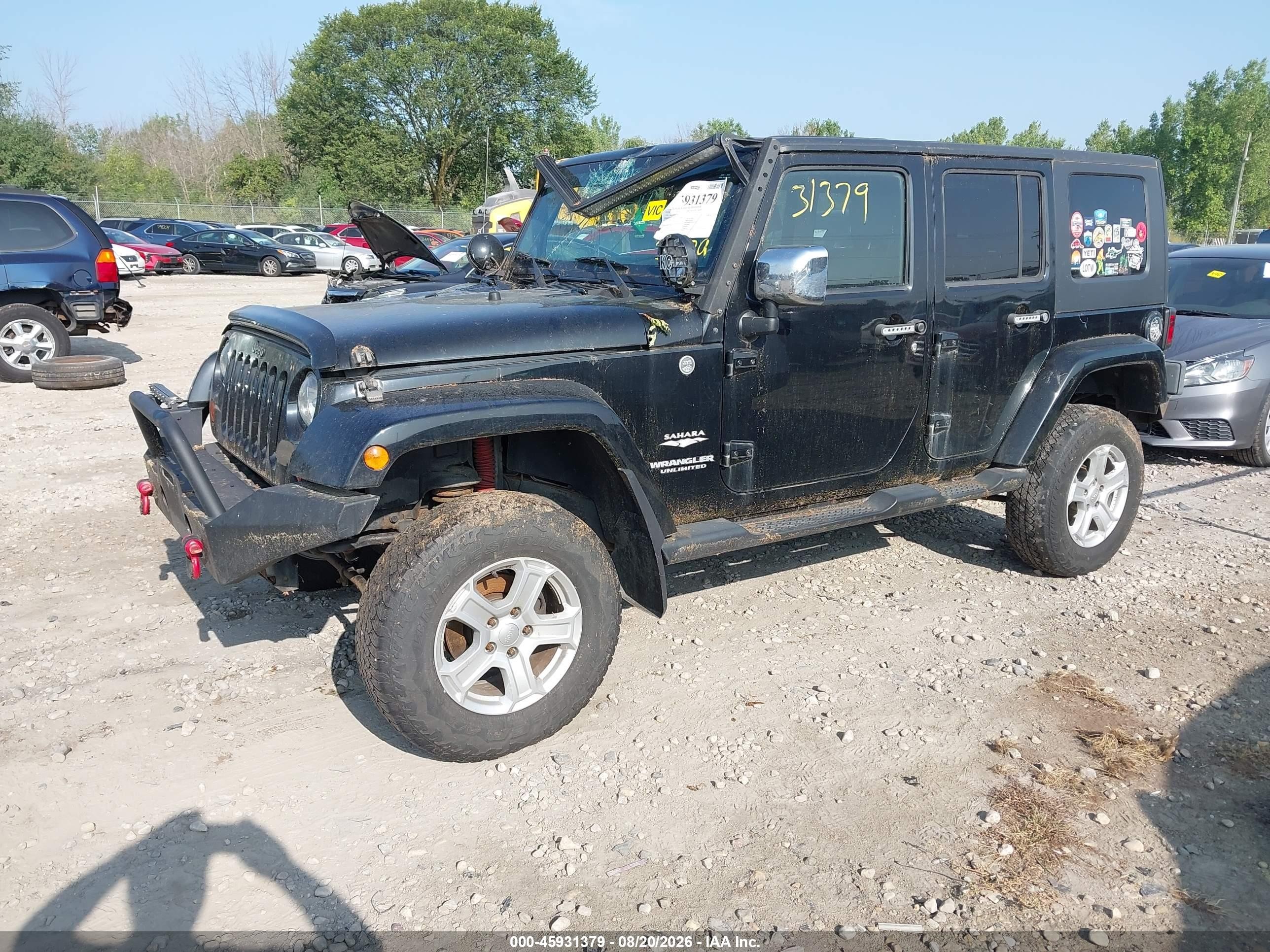 2010 Jeep Wrangler Unlimited Sahara Black vin: 1J4HA5H19AL146059