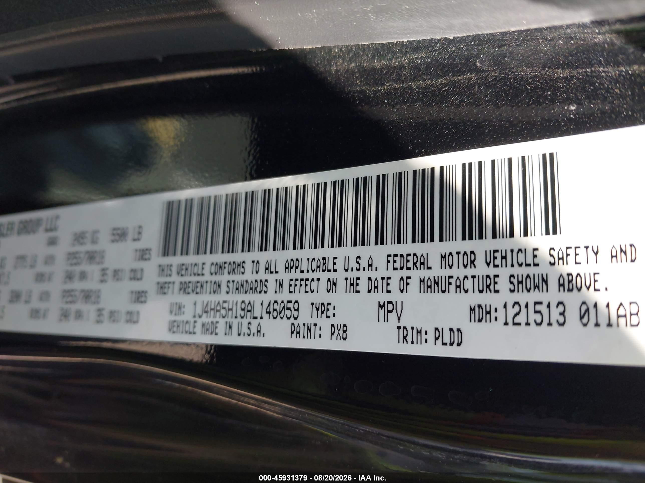 2010 Jeep Wrangler Unlimited Sahara Black vin: 1J4HA5H19AL146059