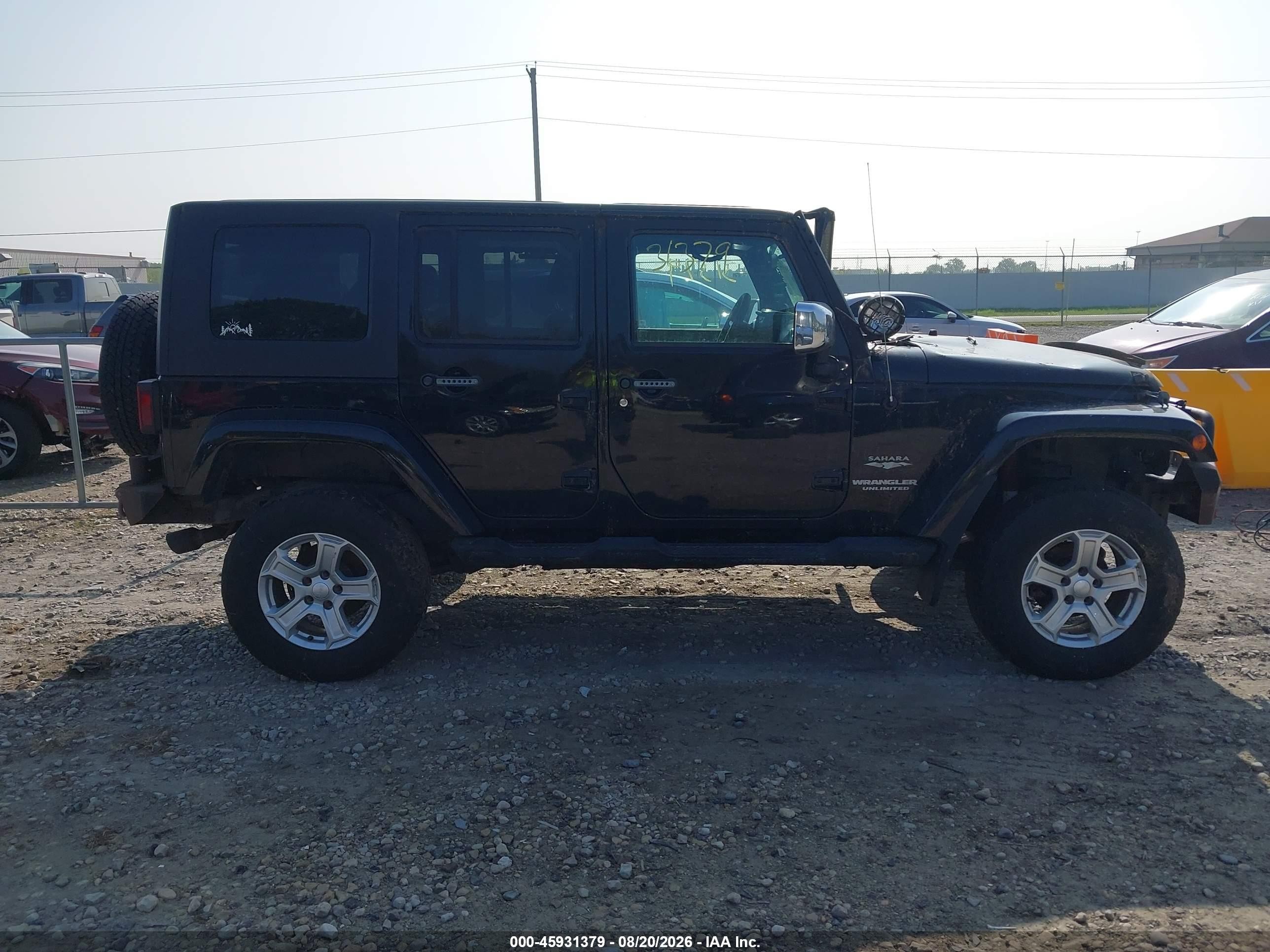 2010 Jeep Wrangler Unlimited Sahara Black vin: 1J4HA5H19AL146059