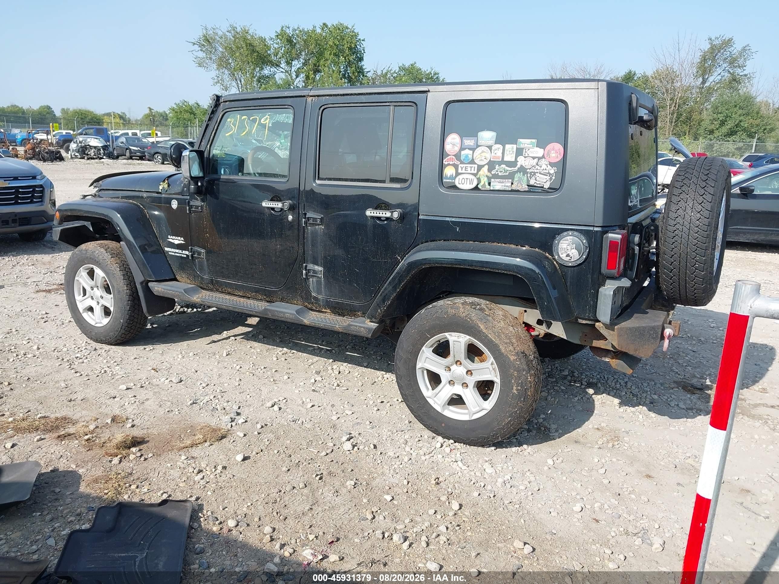 2010 Jeep Wrangler Unlimited Sahara Black vin: 1J4HA5H19AL146059