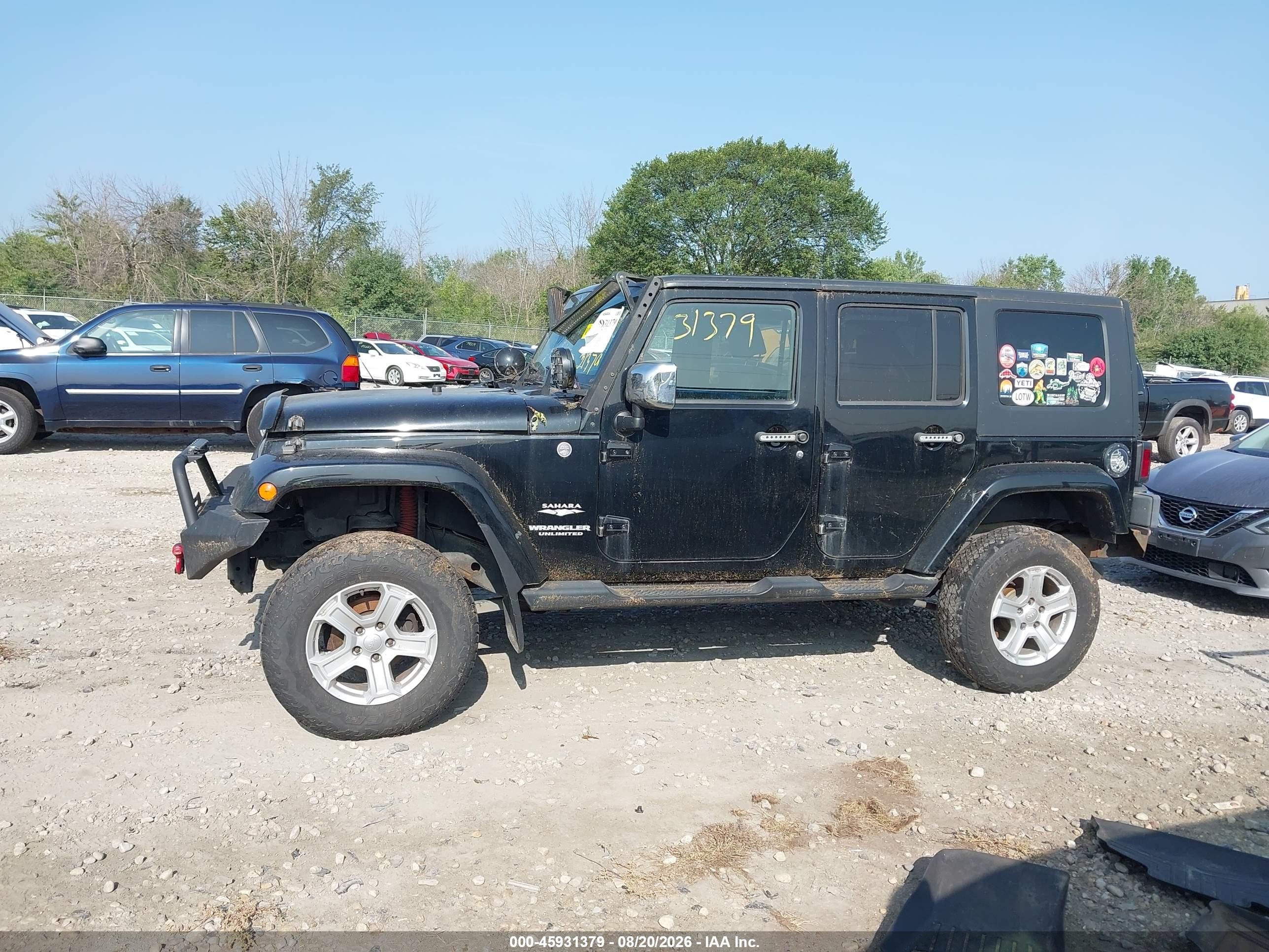 2010 Jeep Wrangler Unlimited Sahara Black vin: 1J4HA5H19AL146059