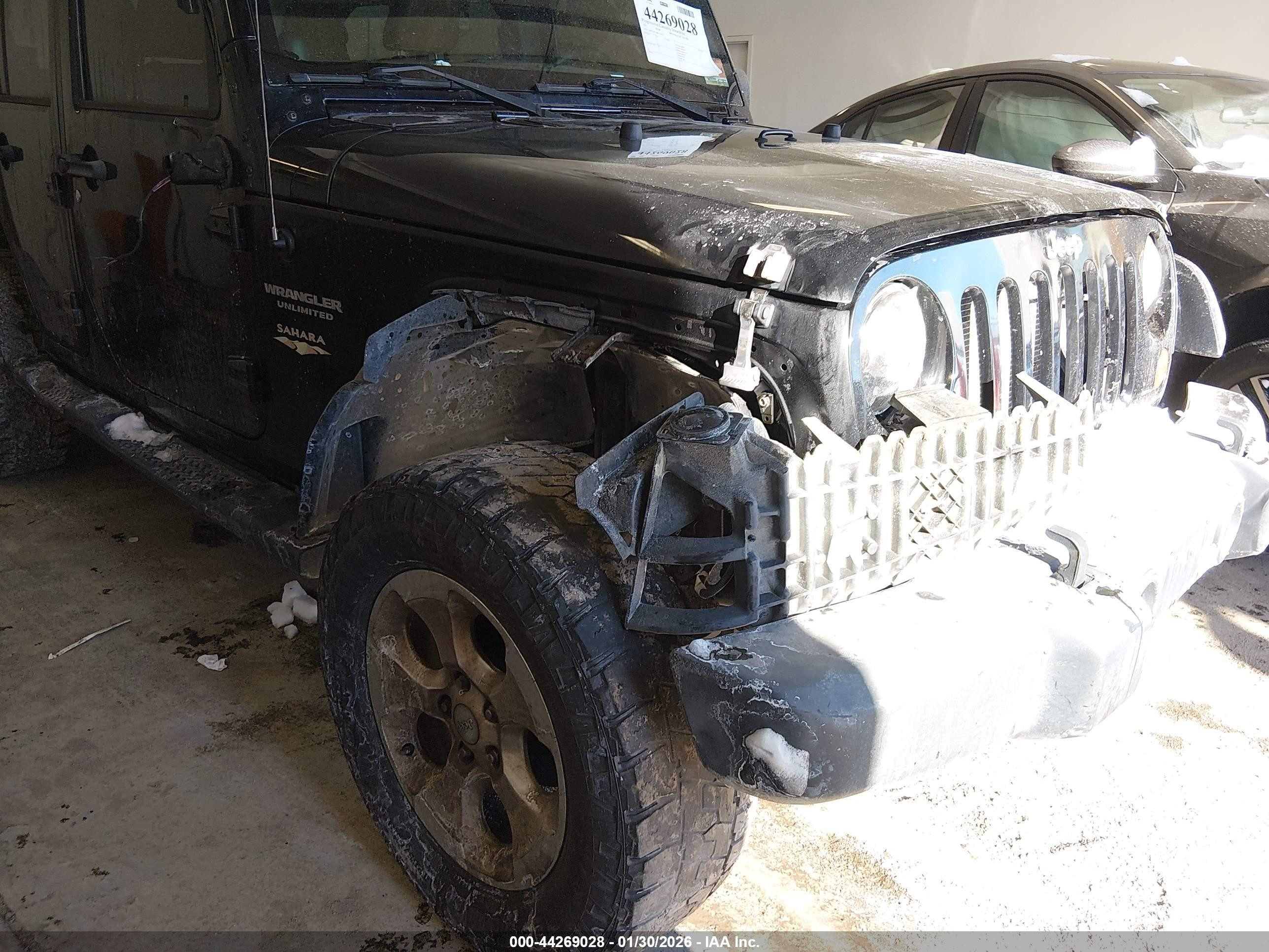 2011 Jeep Wrangler Unlimited Sahara Черный vin: 1J4HA5H1XBL515531