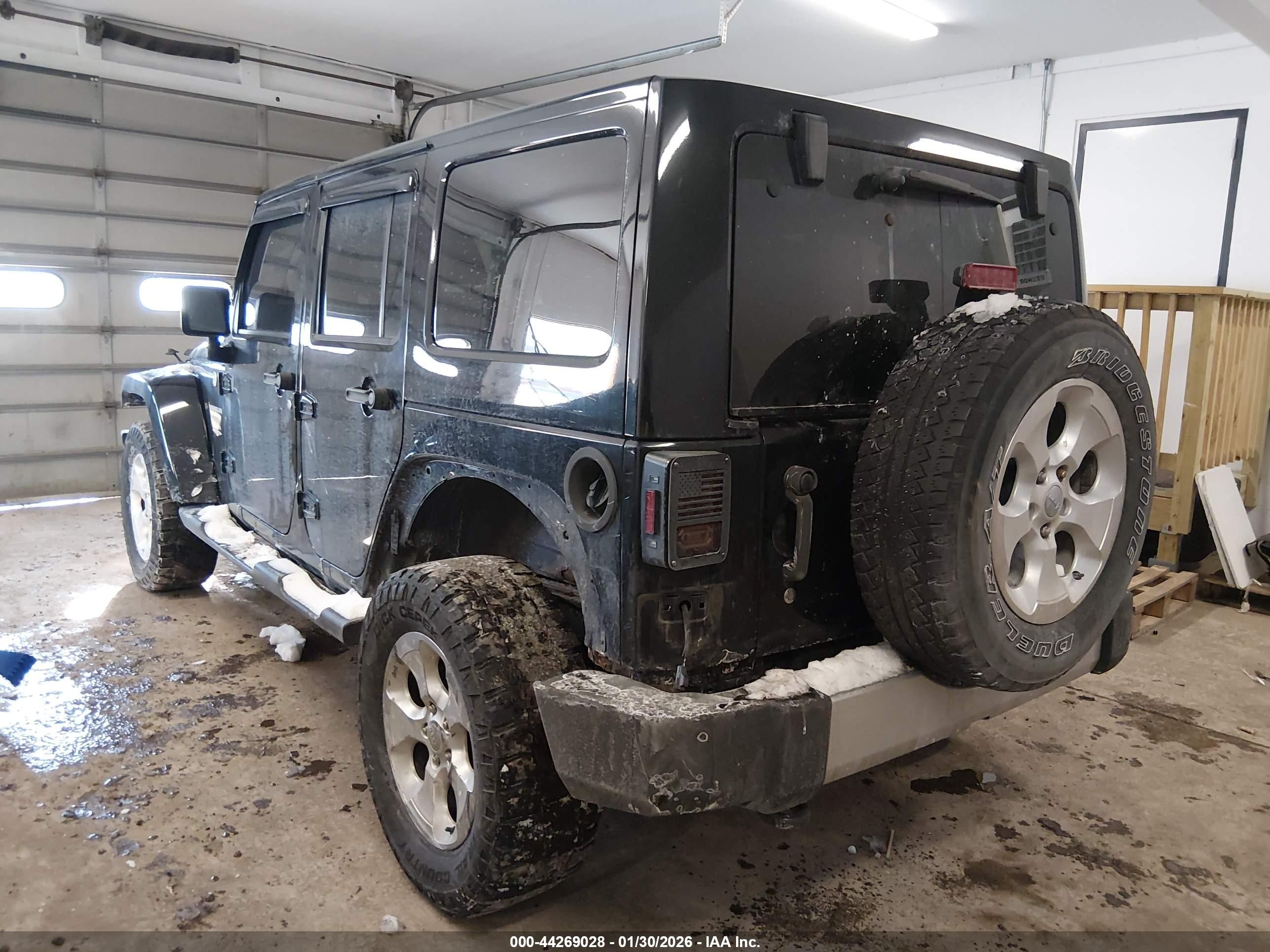 2011 Jeep Wrangler Unlimited Sahara Черный vin: 1J4HA5H1XBL515531