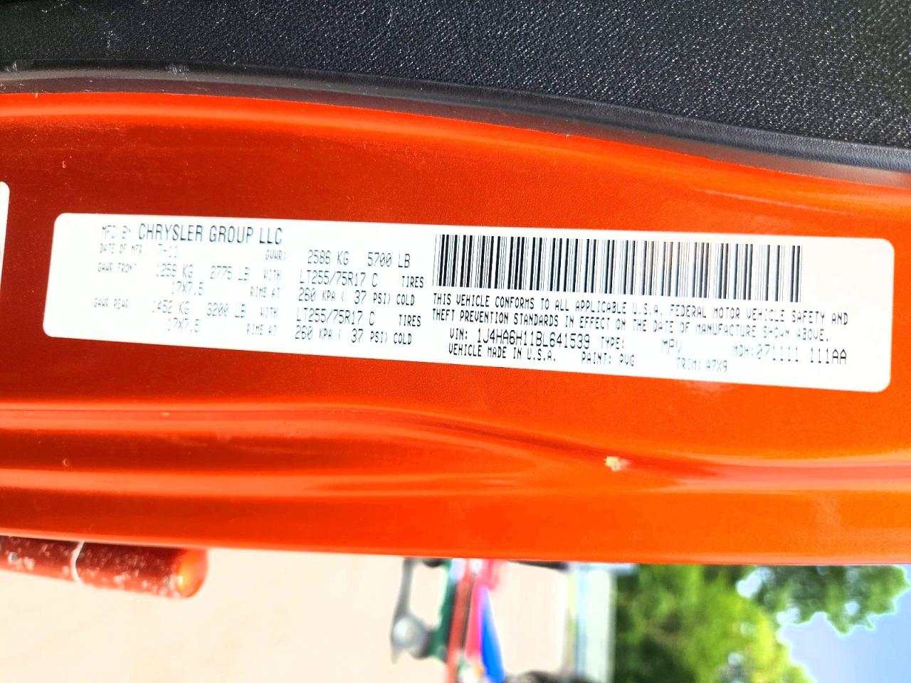 2011 Jeep Wrangler Unlimited Rubicon Orange vin: 1J4HA6H11BL641539