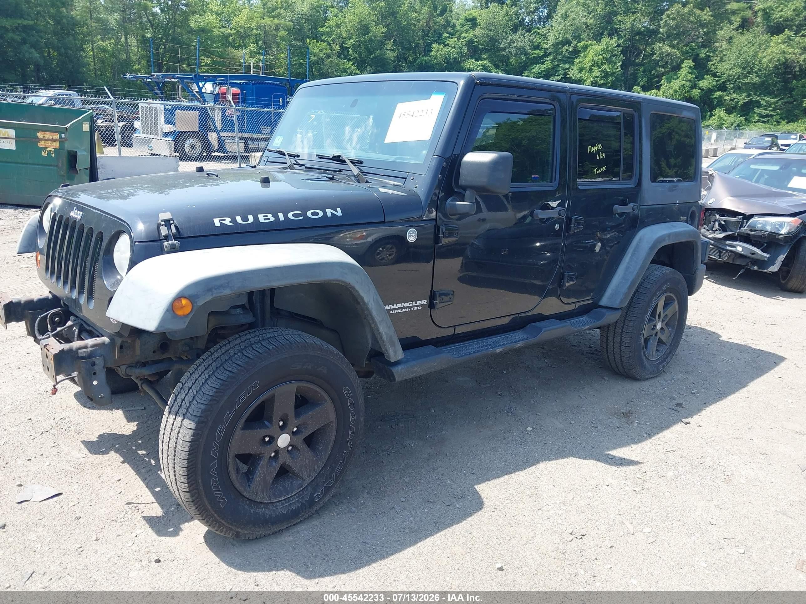 2011 Jeep Wrangler Unlimited Rubicon Black vin: 1J4HA6H1XBL503417