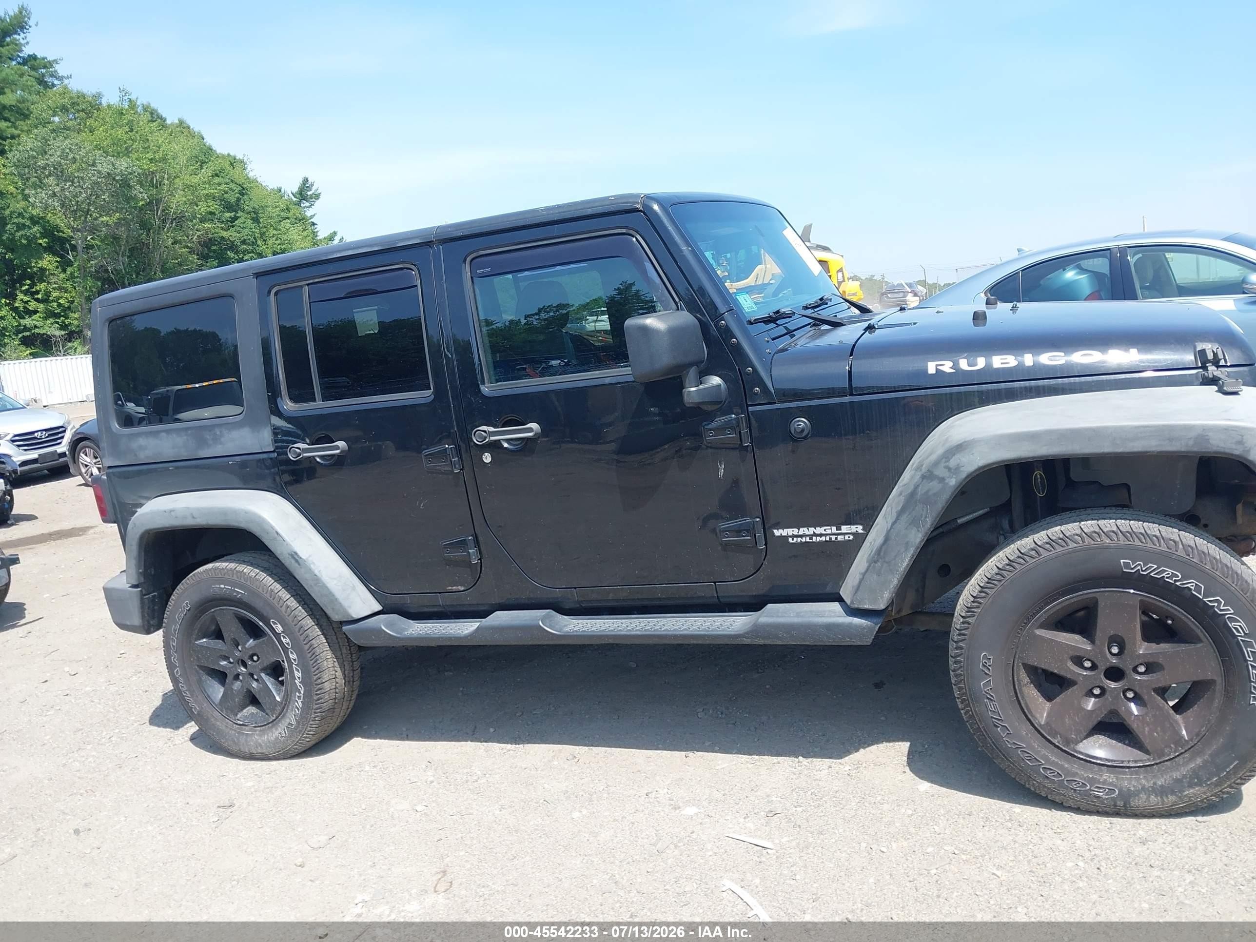 2011 Jeep Wrangler Unlimited Rubicon Black vin: 1J4HA6H1XBL503417