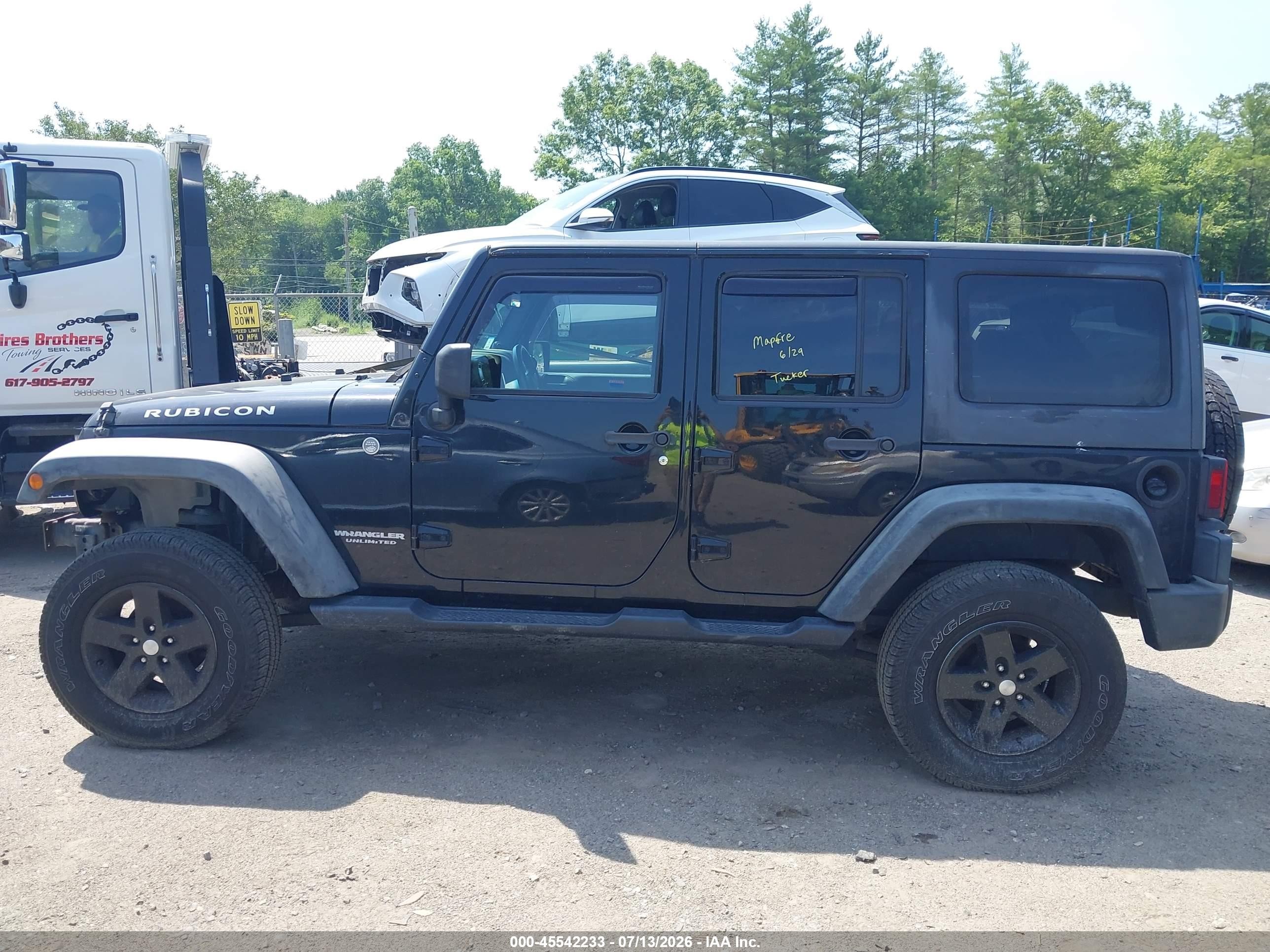 2011 Jeep Wrangler Unlimited Rubicon Black vin: 1J4HA6H1XBL503417