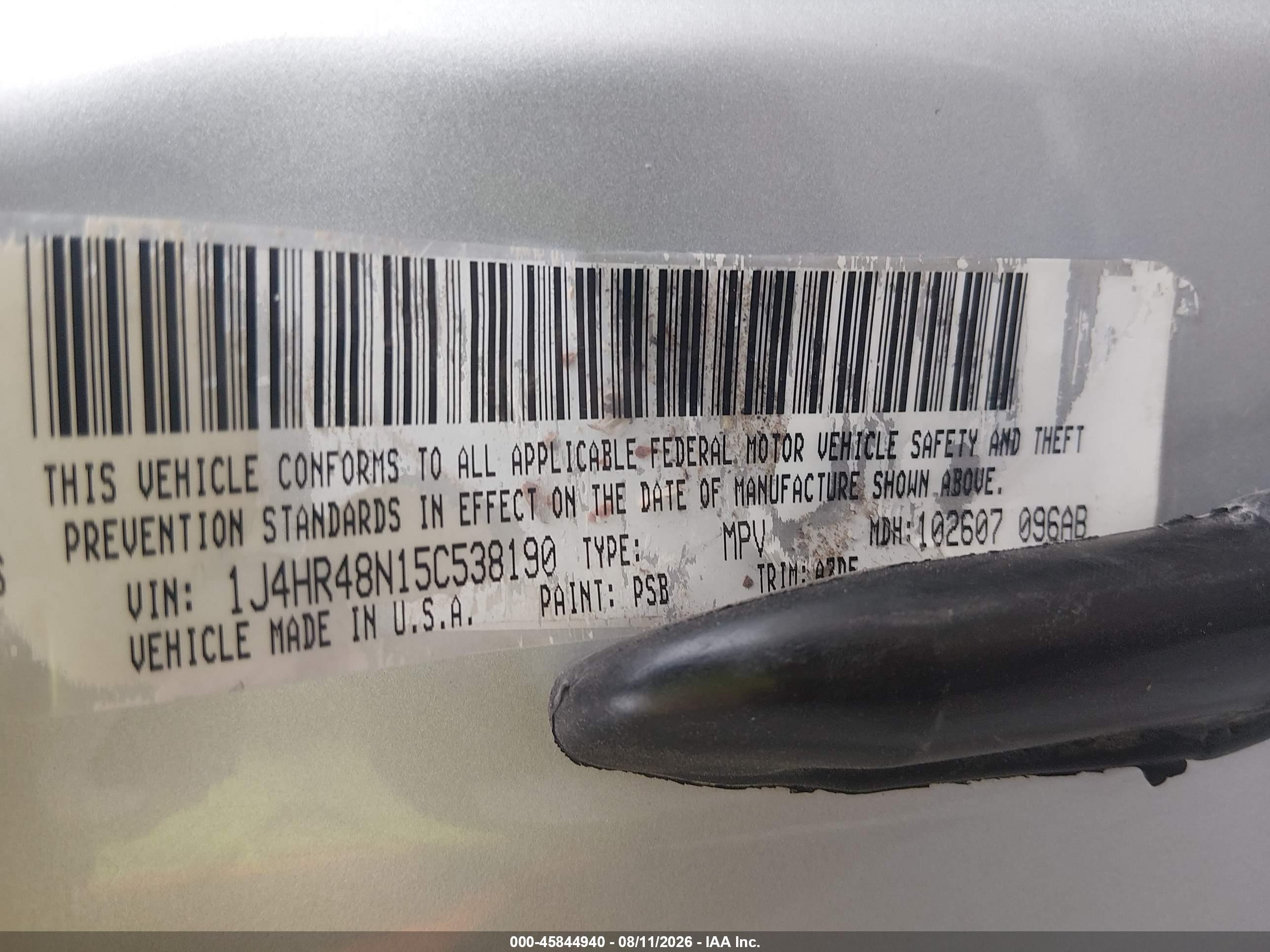 2005 Jeep Grand Cherokee Laredo Silver vin: 1J4HR48N15C538190