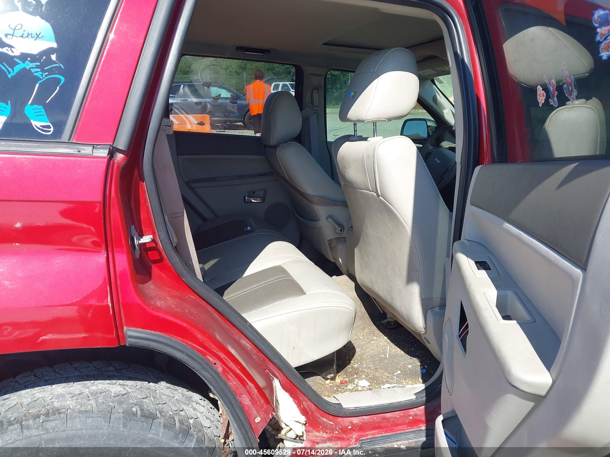 2005 Jeep Grand Cherokee Limited Red vin: 1J4HR58275C723839