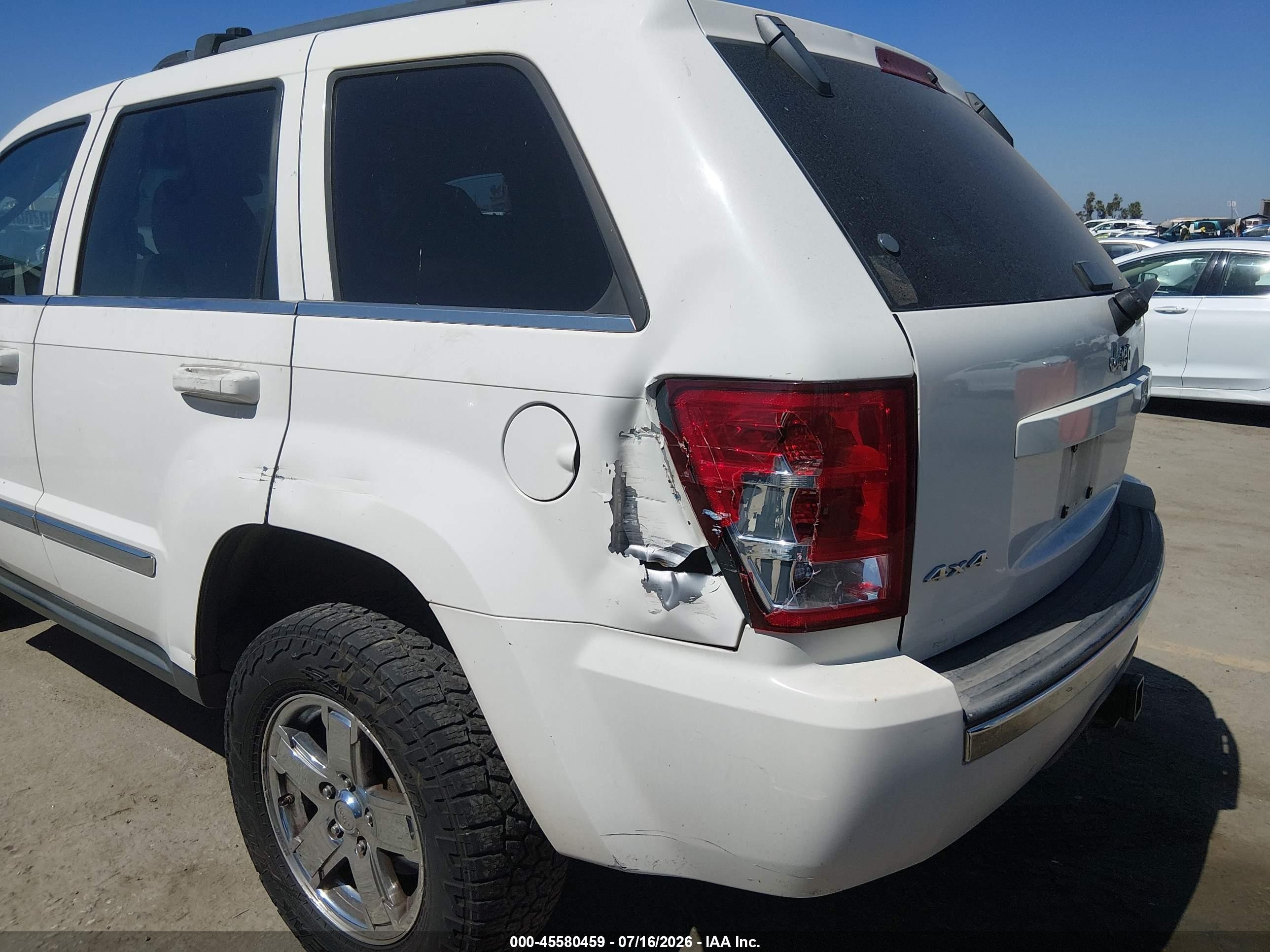 2005 Jeep Grand Cherokee Limited White vin: 1J4HR58295C522721