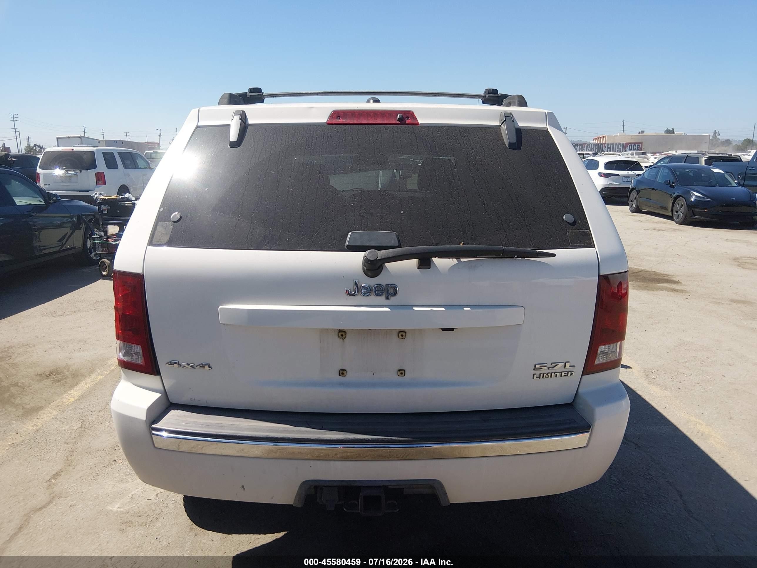 2005 Jeep Grand Cherokee Limited White vin: 1J4HR58295C522721