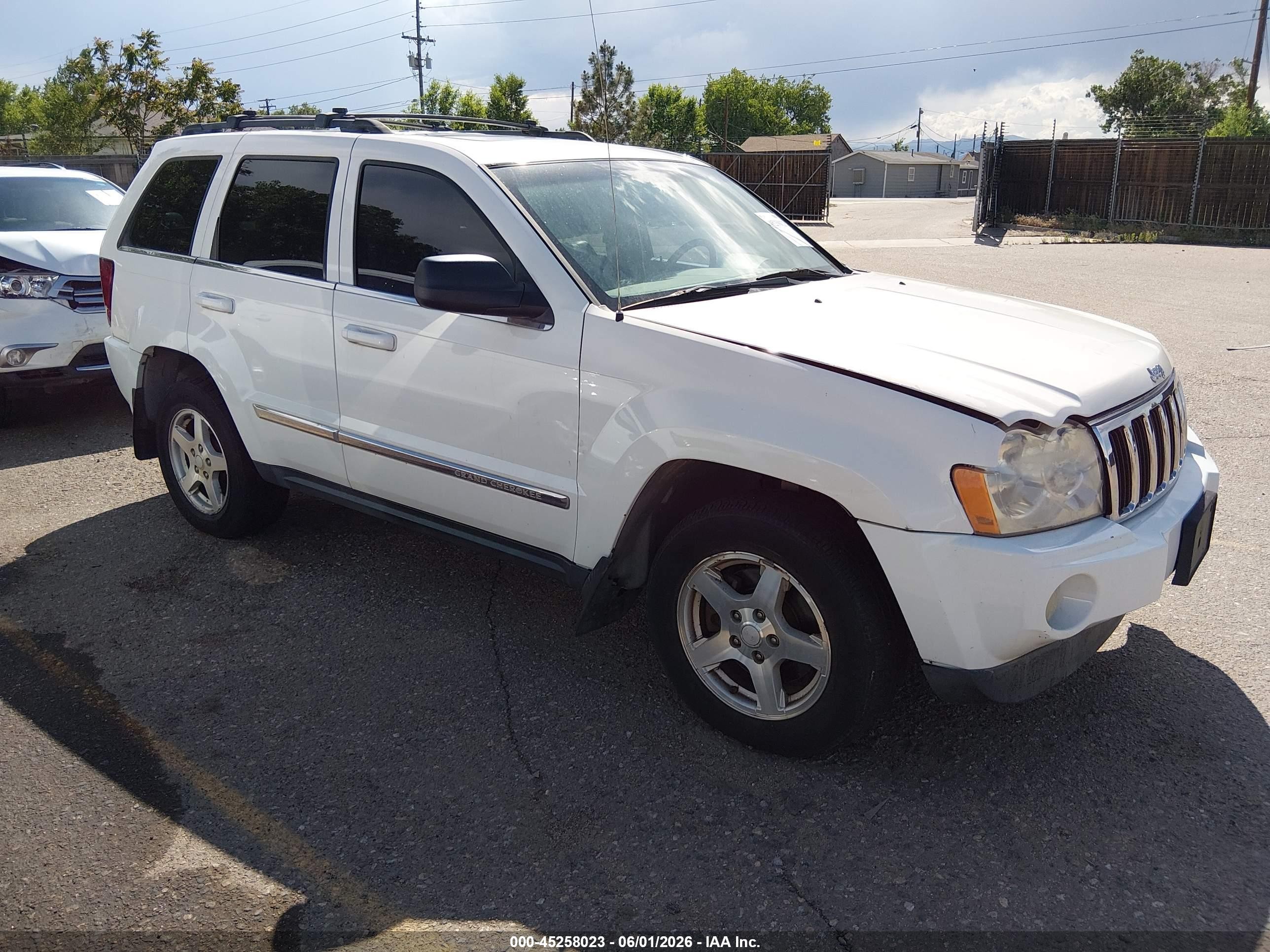 2005 Jeep Grand Cherokee Limited White vin: 1J4HR58N45C535032