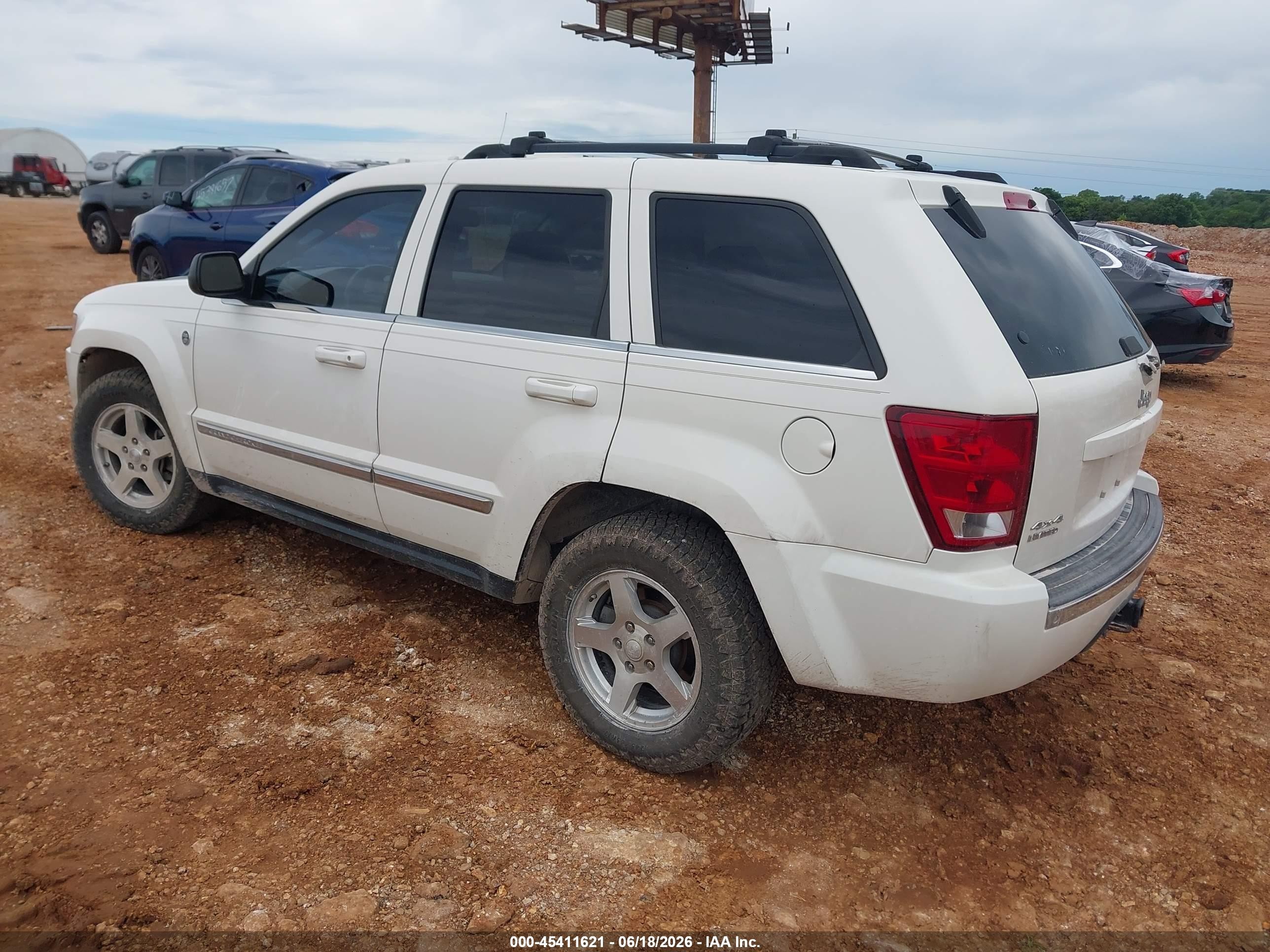 2006 Jeep Grand Cherokee Limited White vin: 1J4HR58N46C208356