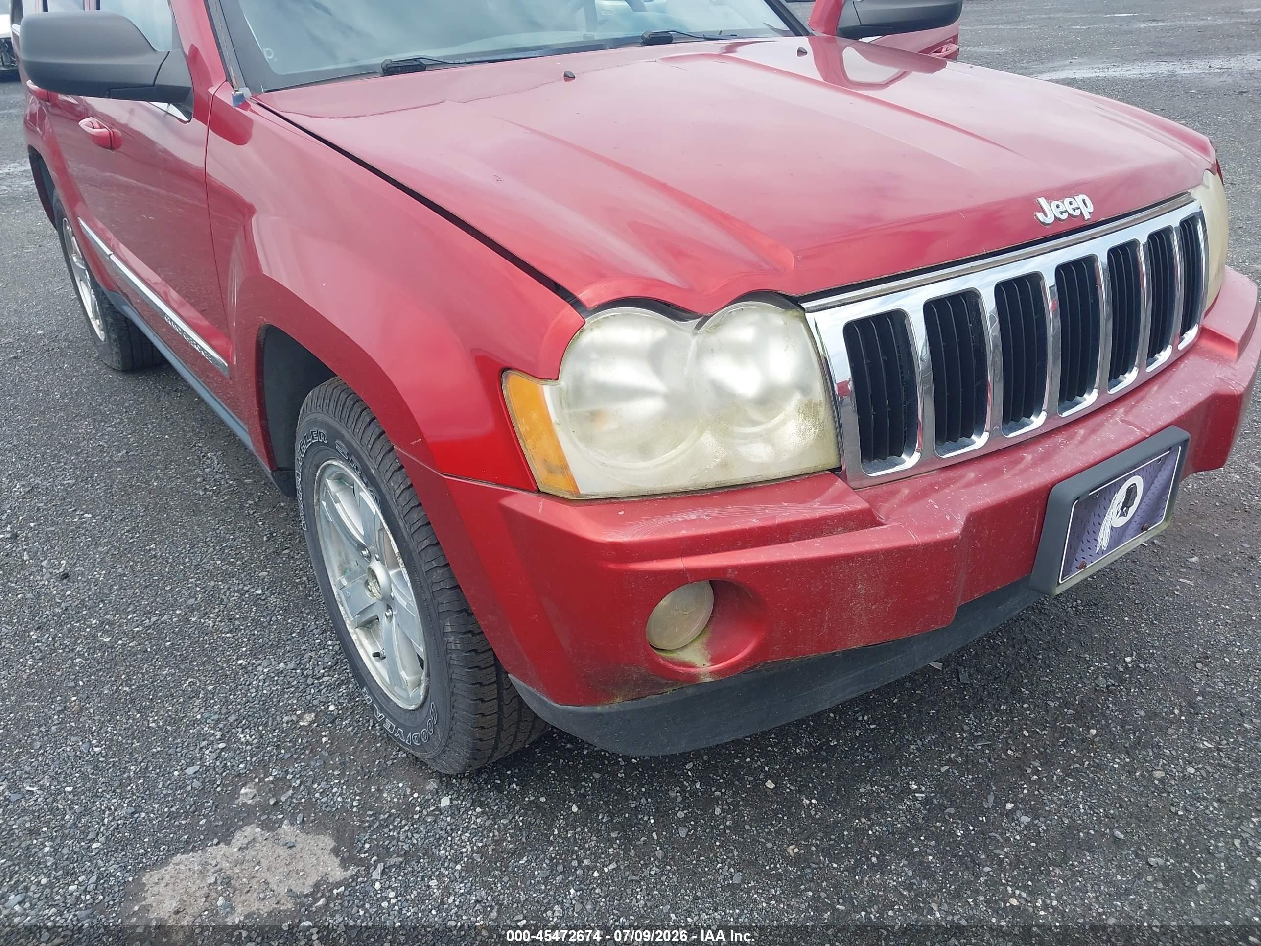 2006 Jeep Grand Cherokee Limited Red vin: 1J4HR58N96C102226