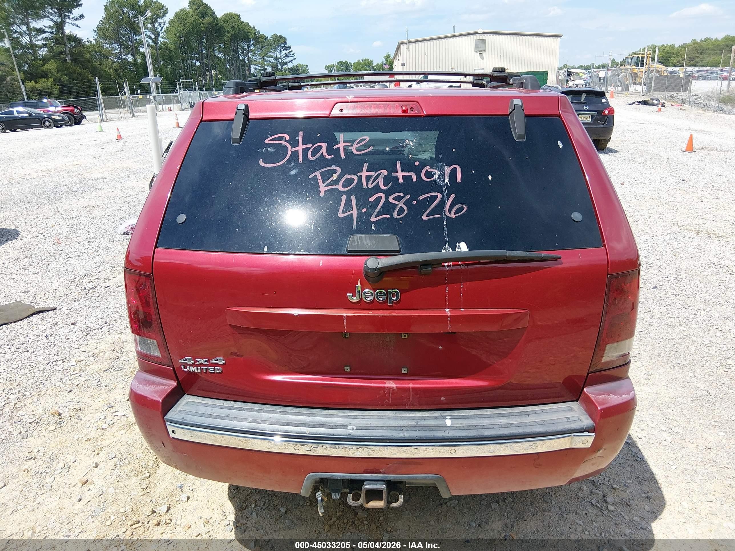2006 Jeep Grand Cherokee Limited Red vin: 1J4HR58N96C298975
