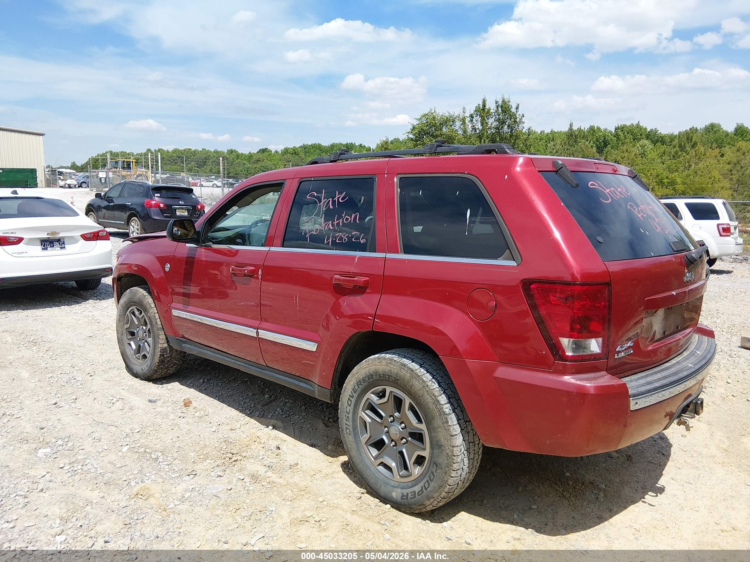 2006 Jeep Grand Cherokee Limited Red vin: 1J4HR58N96C298975