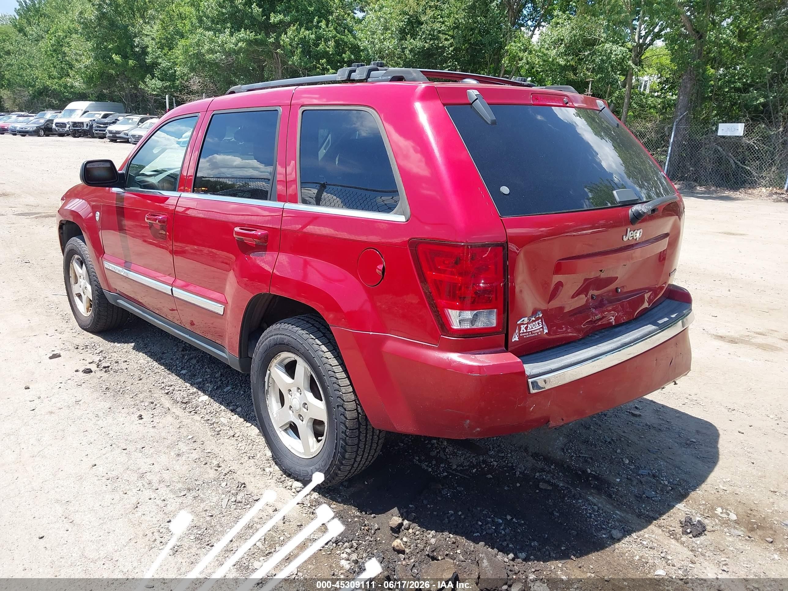 2005 Jeep Grand Cherokee Limited Red vin: 1J4HR58NX5C642666