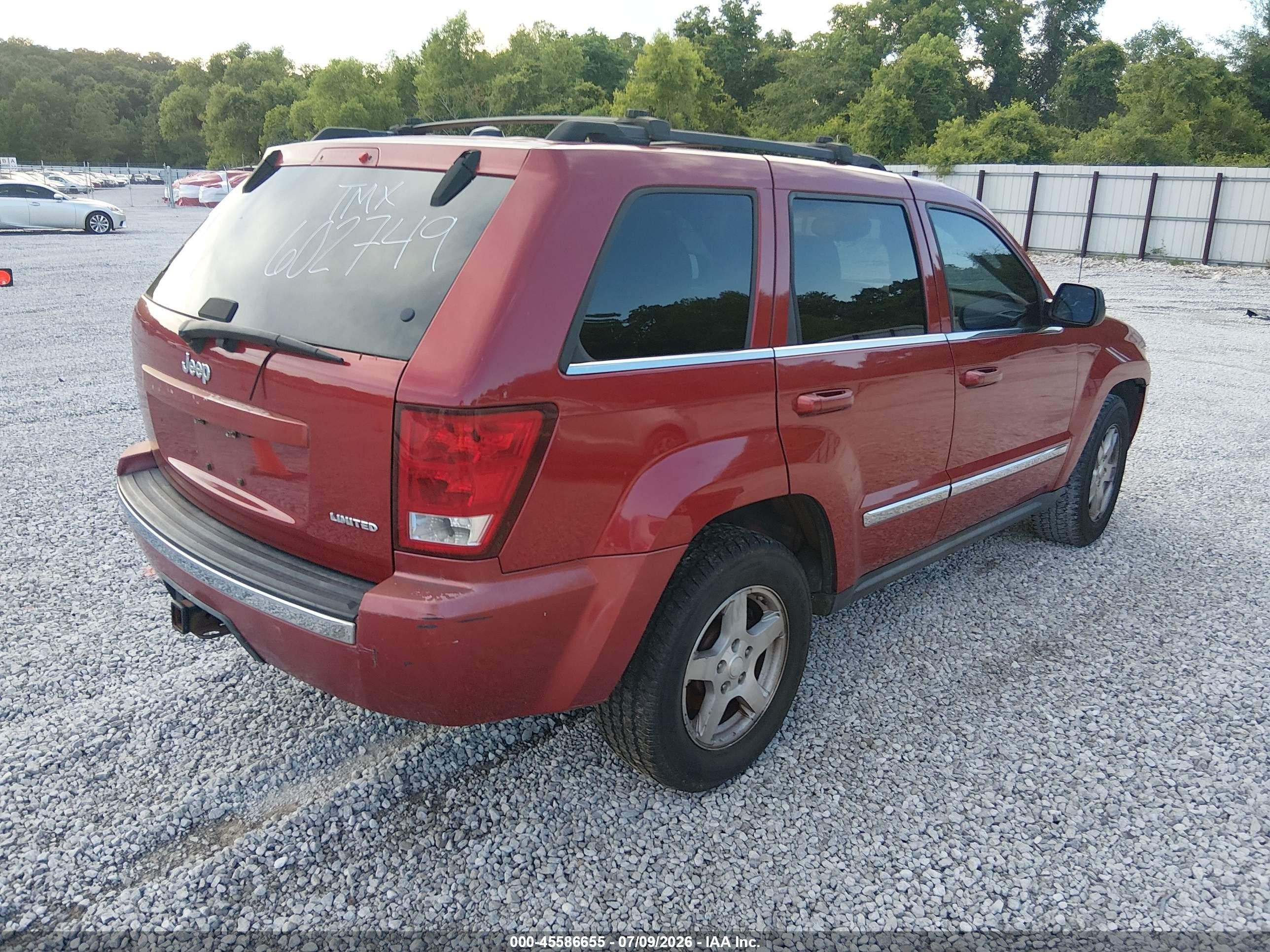 2005 Jeep Grand Cherokee Limited Maroon vin: 1J4HS58N65C602749
