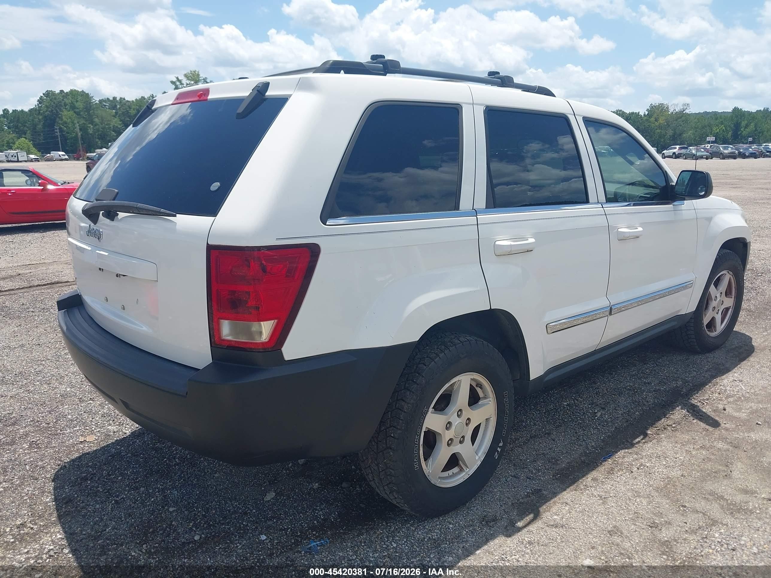 2006 Jeep Grand Cherokee Limited Белый vin: 1J4HS58N86C291116