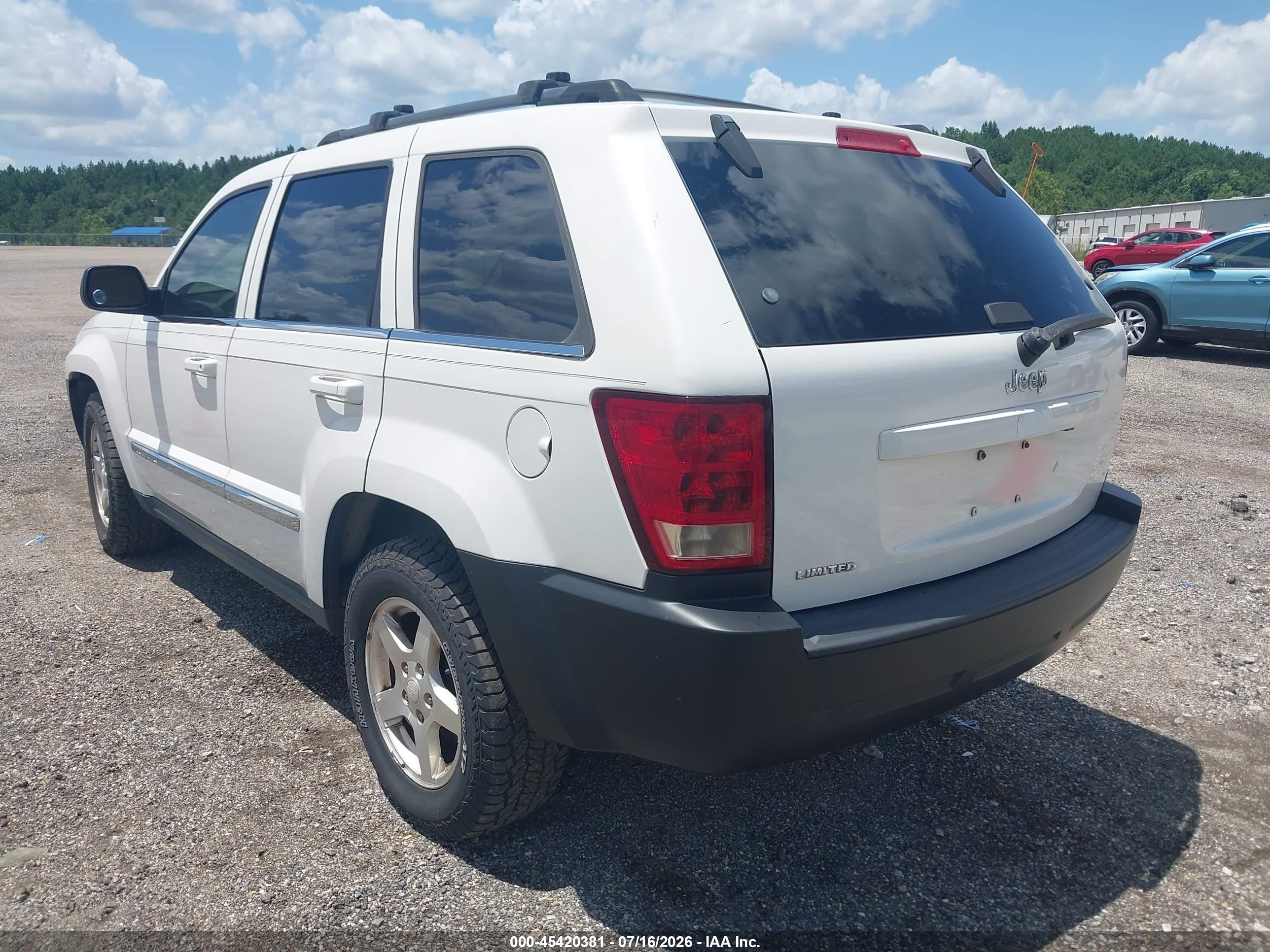 2006 Jeep Grand Cherokee Limited Белый vin: 1J4HS58N86C291116