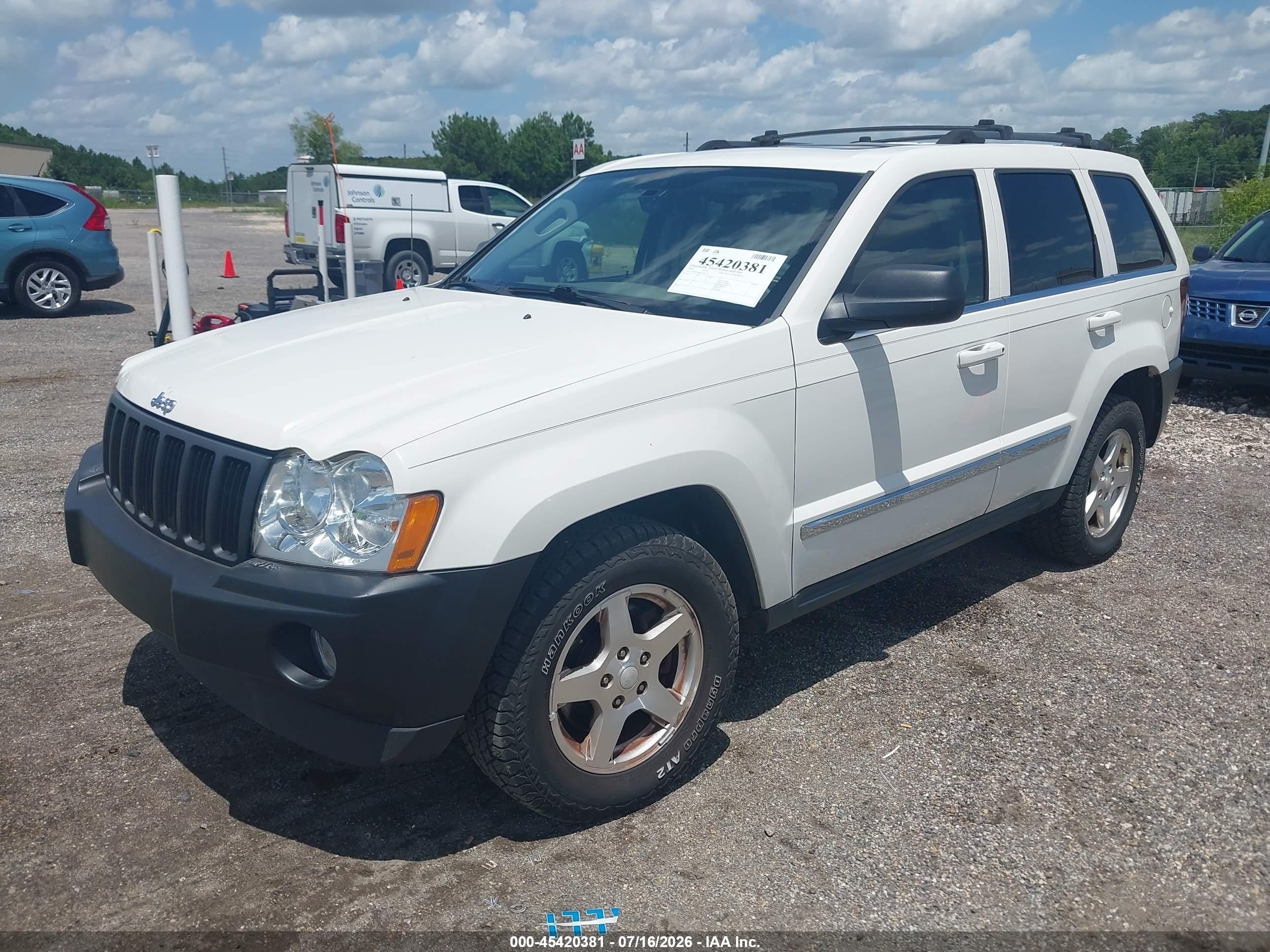 2006 Jeep Grand Cherokee Limited Белый vin: 1J4HS58N86C291116