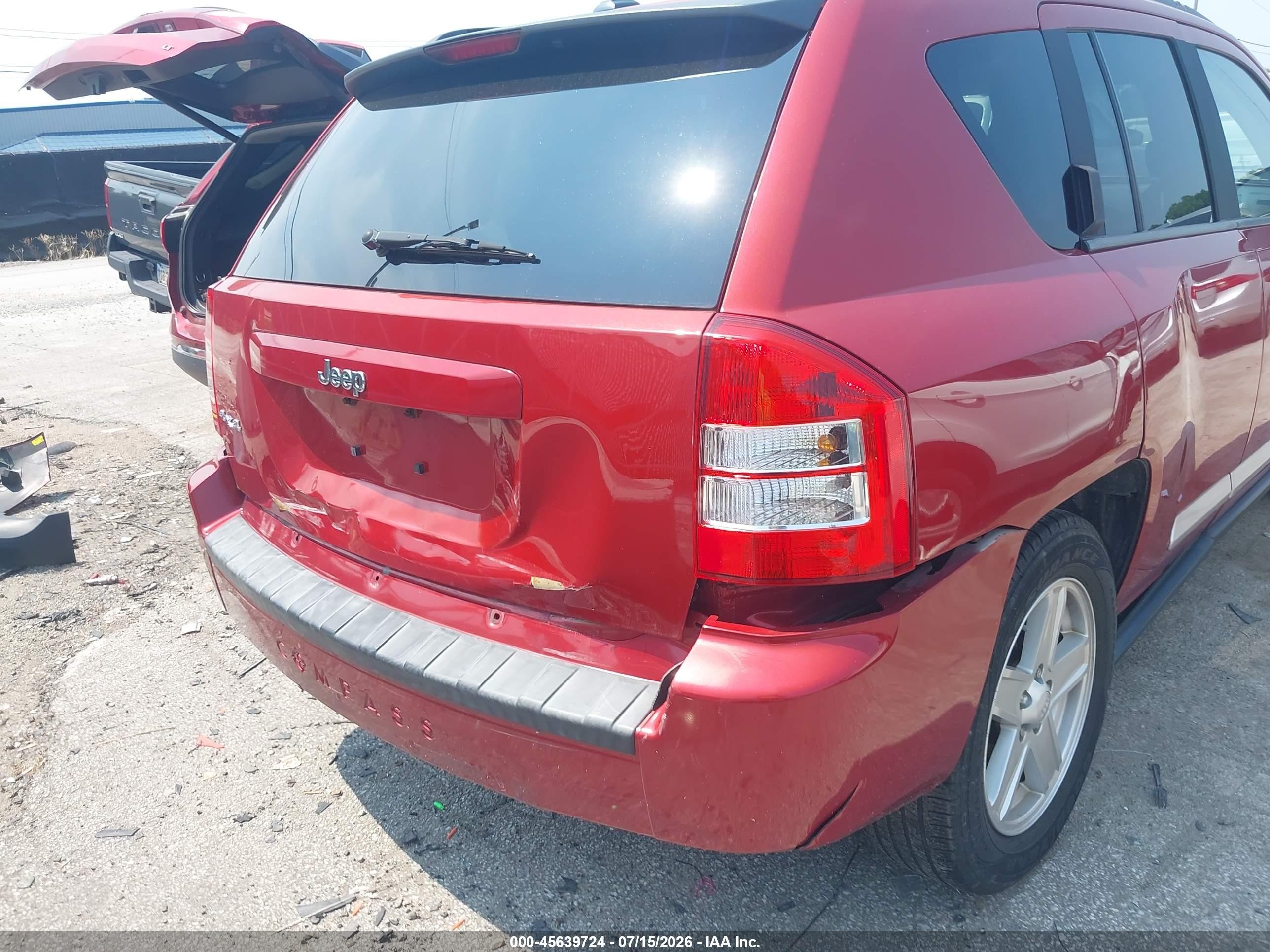 2010 Jeep Compass Sport Red vin: 1J4NF1FB1AD643089