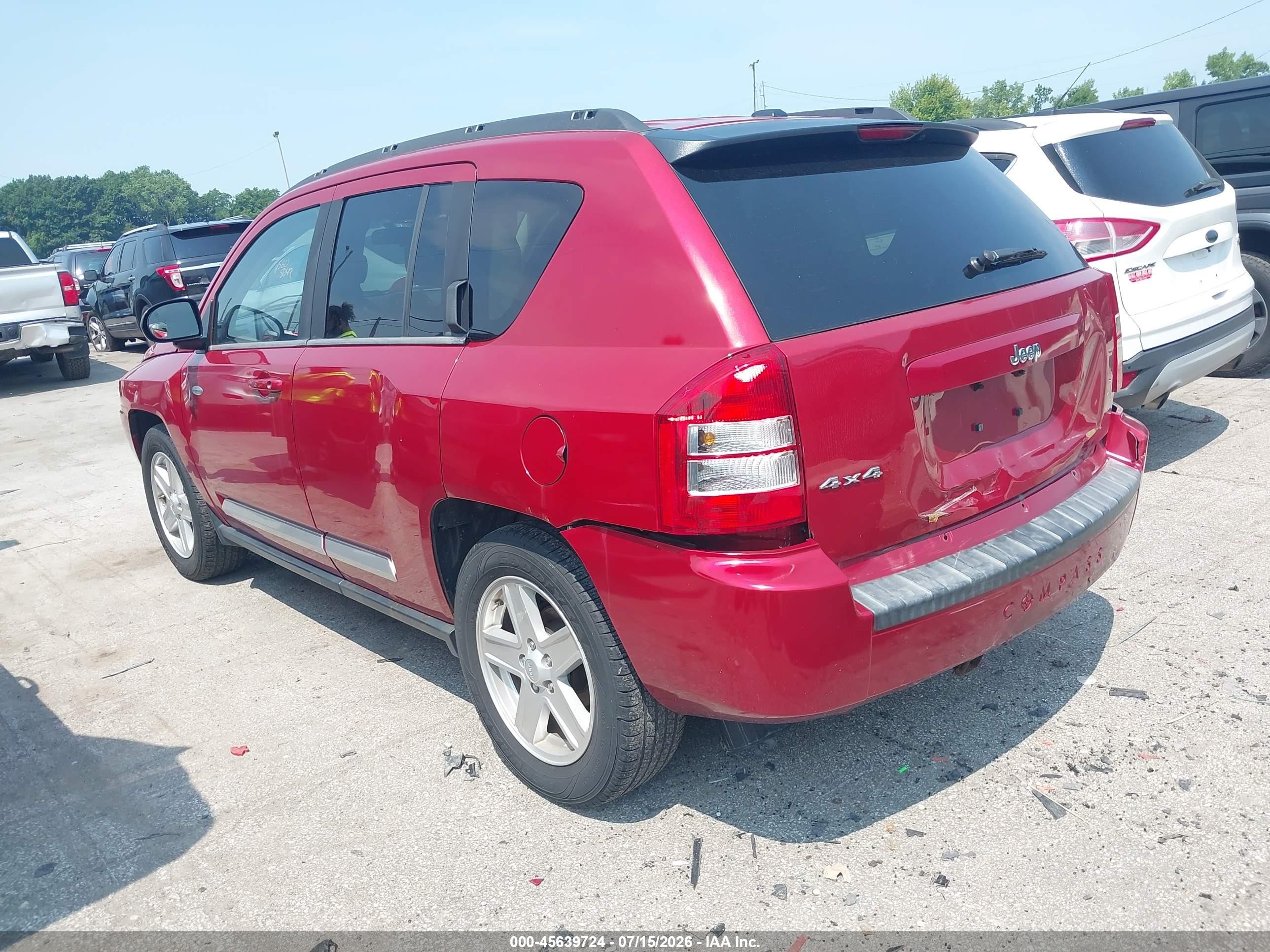 2010 Jeep Compass Sport Red vin: 1J4NF1FB1AD643089