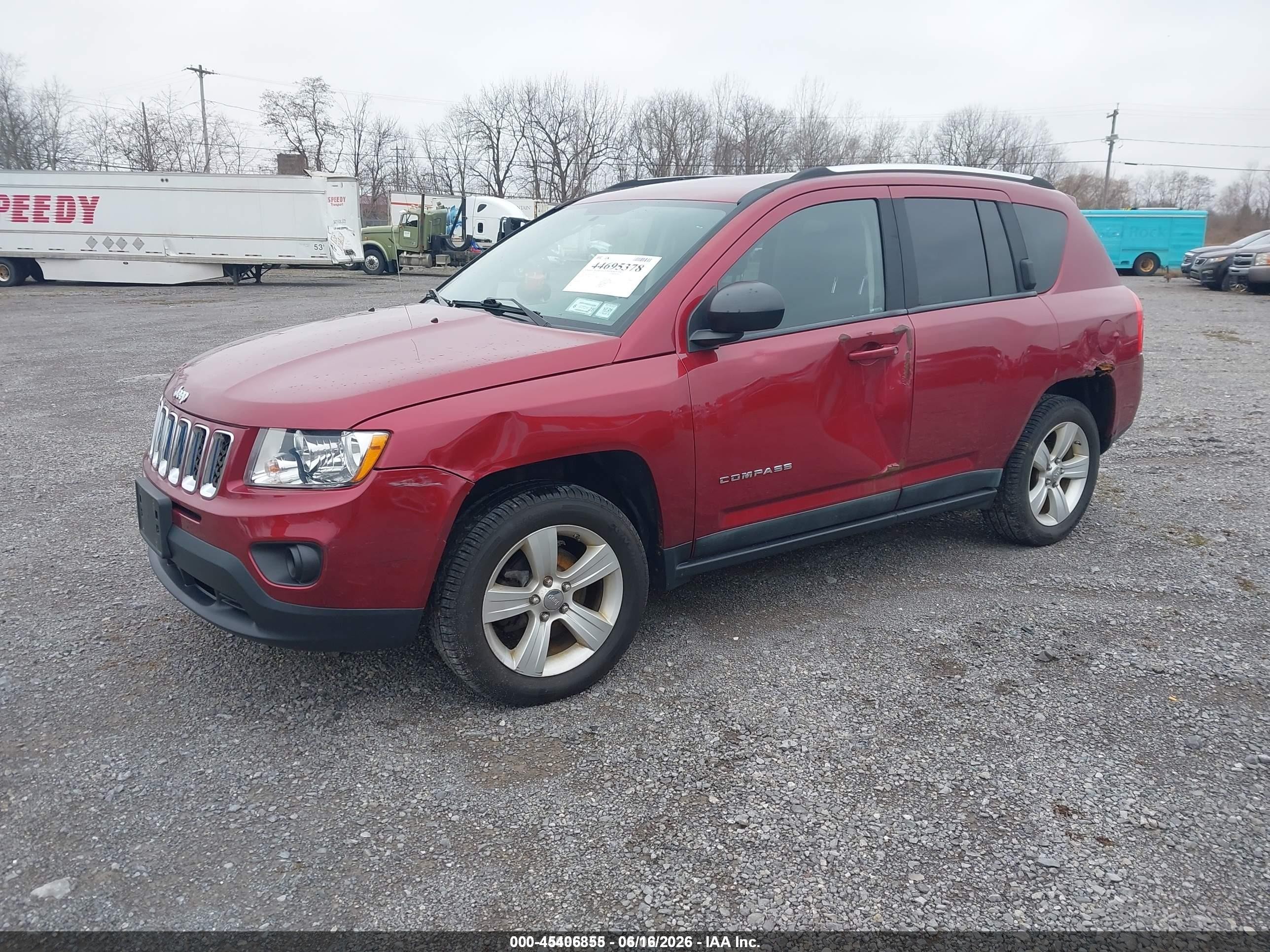 2011 Jeep Compass Red vin: 1J4NF1FB2BD202279