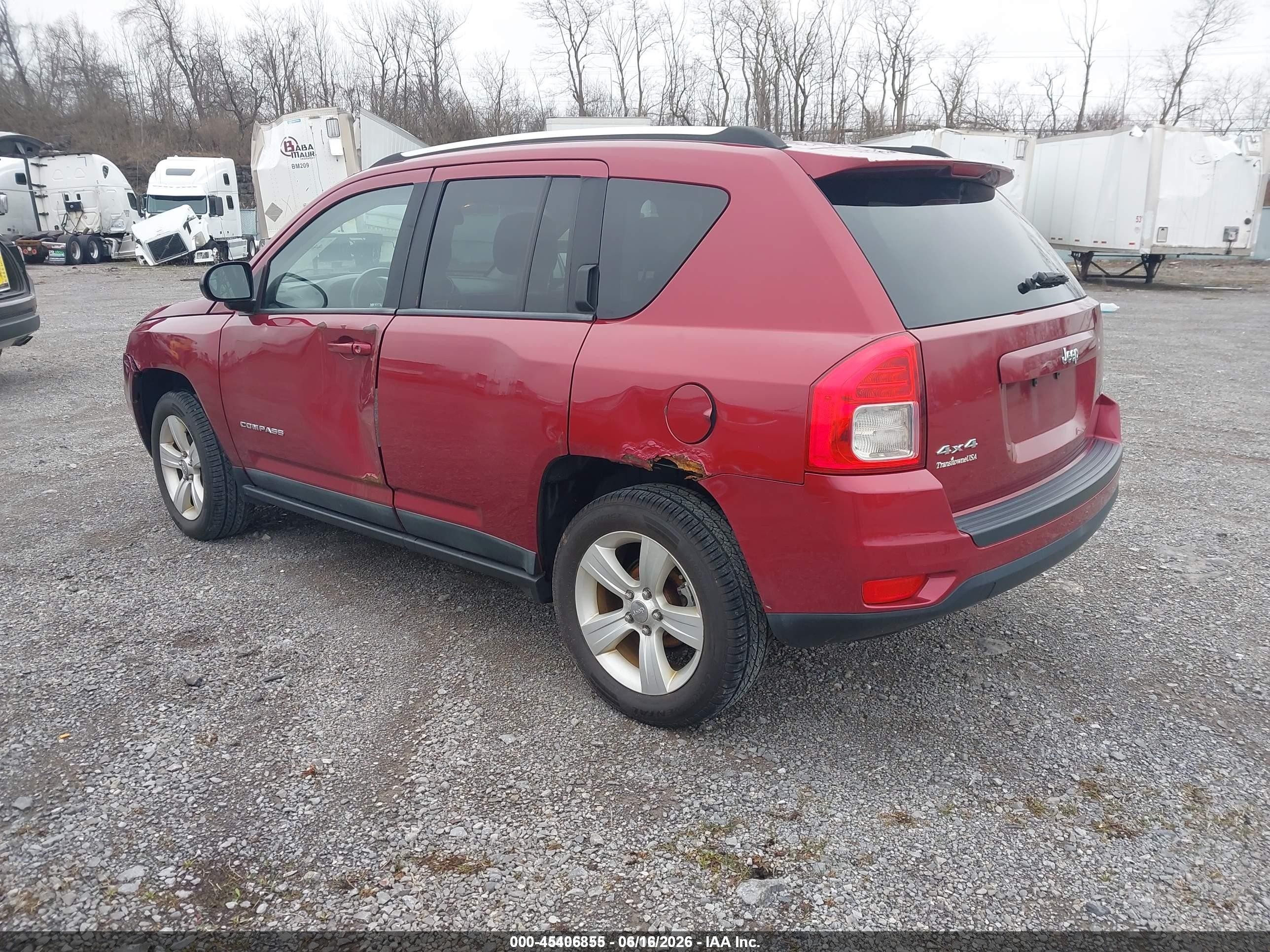 2011 Jeep Compass Red vin: 1J4NF1FB2BD202279