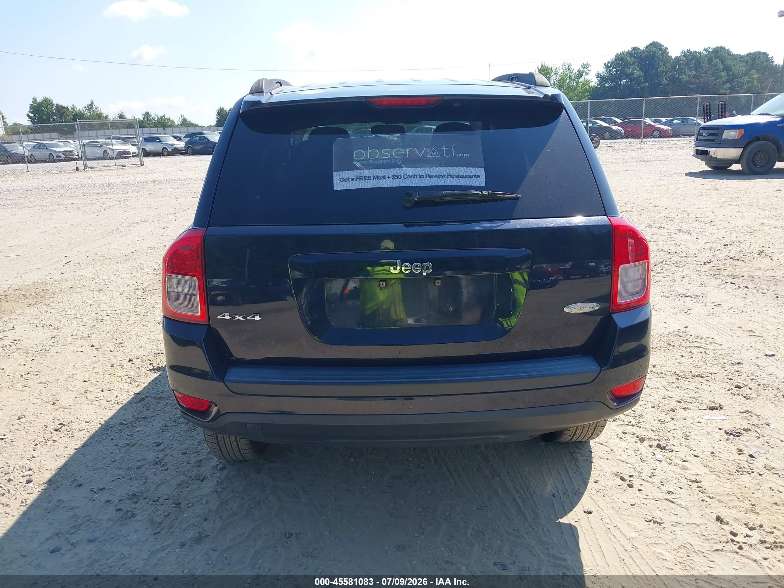 2011 Jeep Compass   Dark Blue vin: 1J4NF1FB4BD223330