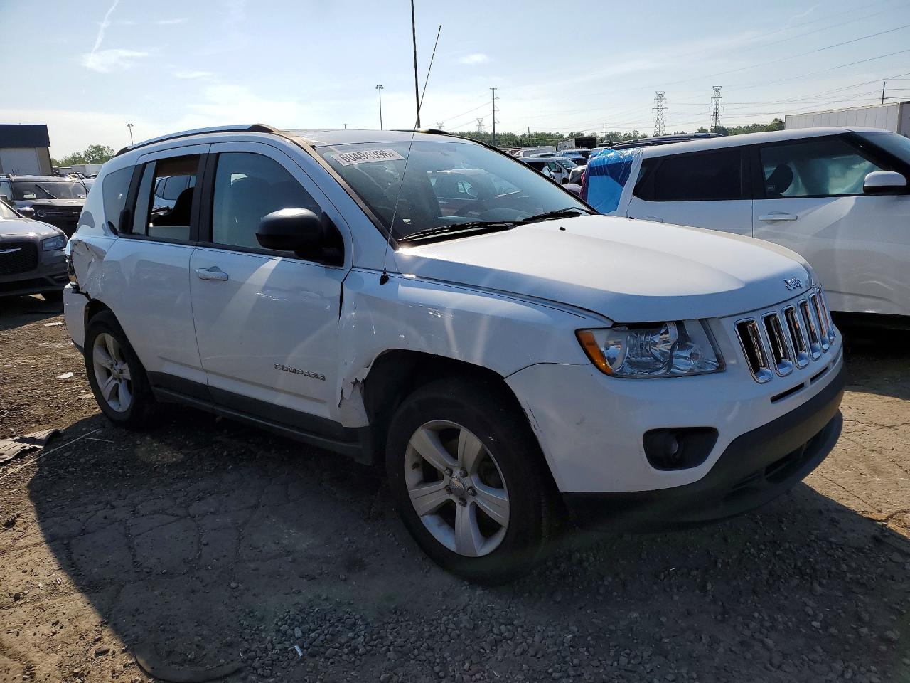 2011 Jeep Compass Sport White vin: 1J4NF1FB5BD149562