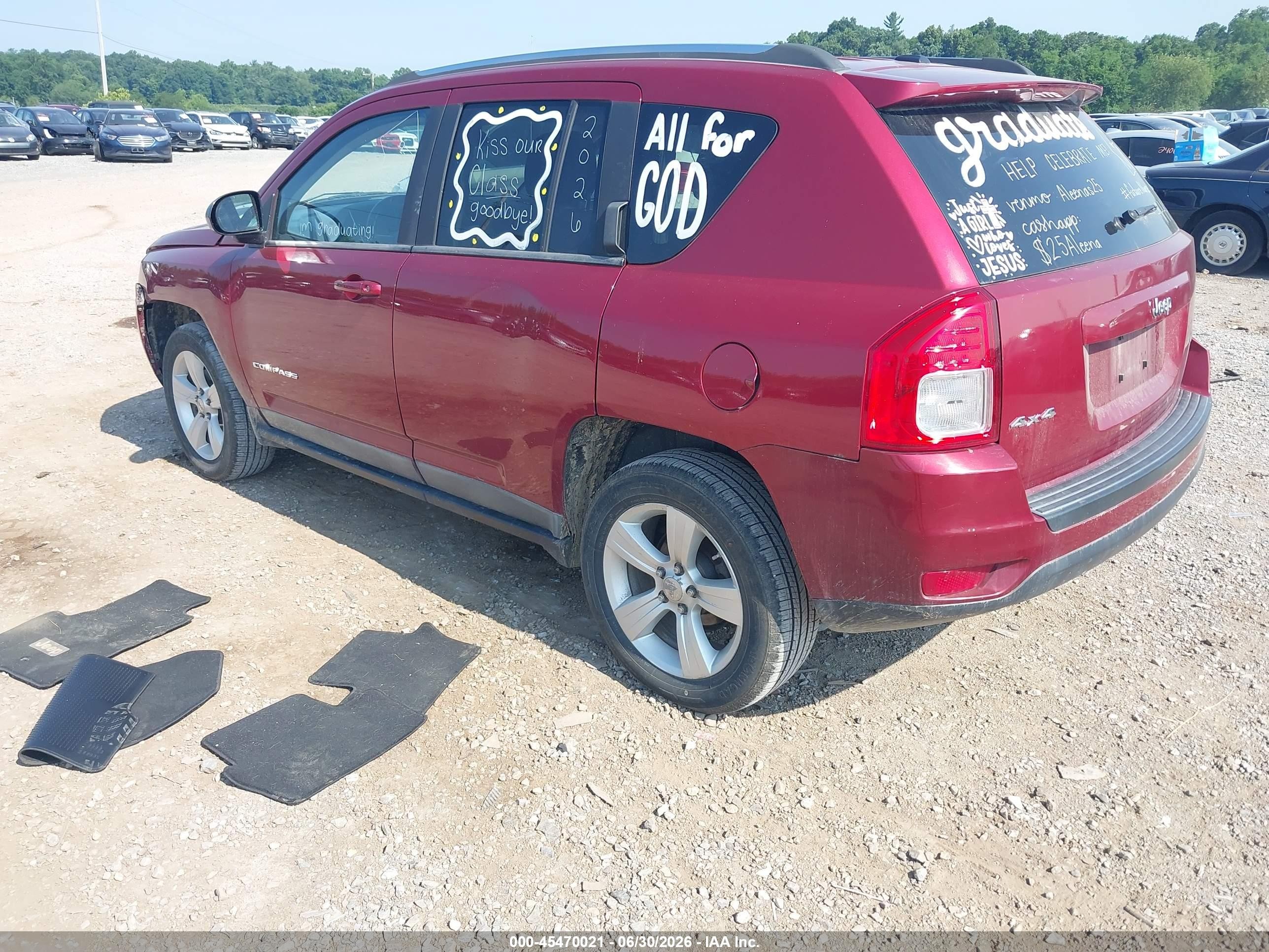 2011 Jeep Compass Красный vin: 1J4NF1FB9BD135602