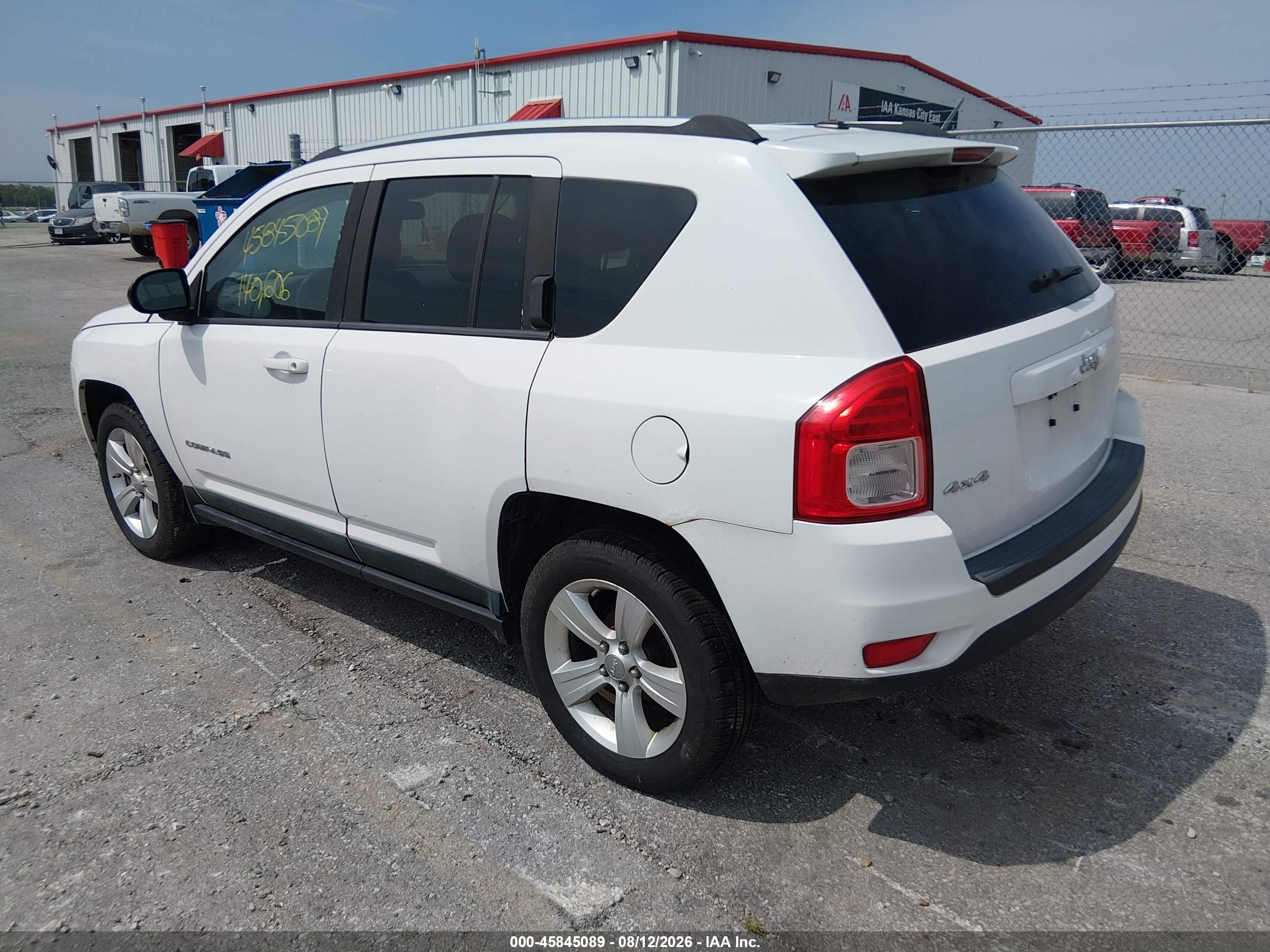 2011 Jeep Compass   White vin: 1J4NF1FB9BD280431