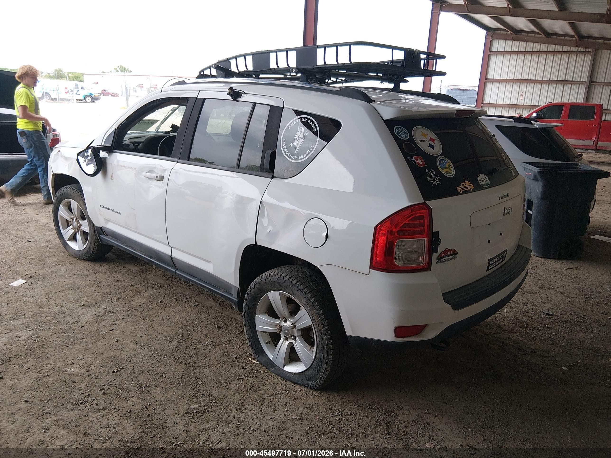 2011 Jeep Compass   White vin: 1J4NF1FBXBD135270