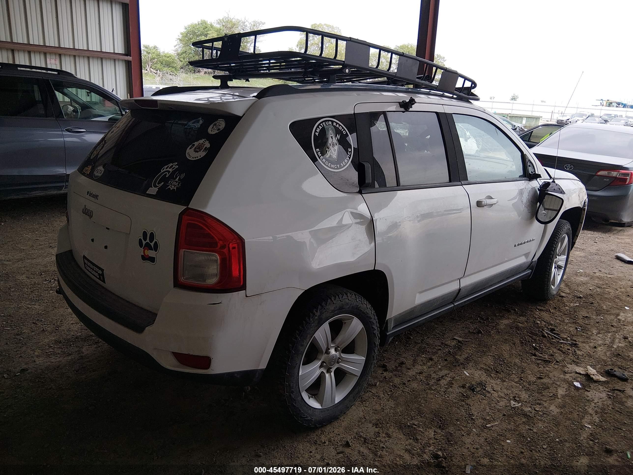 2011 Jeep Compass   White vin: 1J4NF1FBXBD135270