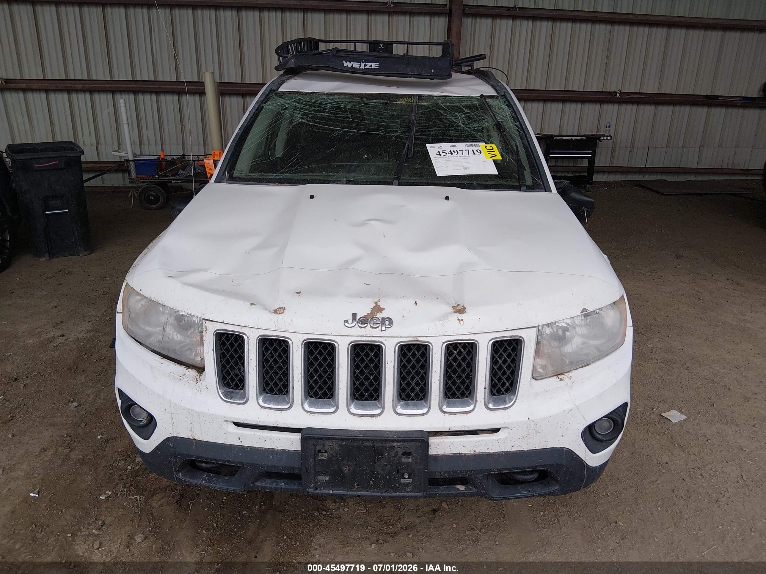 2011 Jeep Compass   White vin: 1J4NF1FBXBD135270