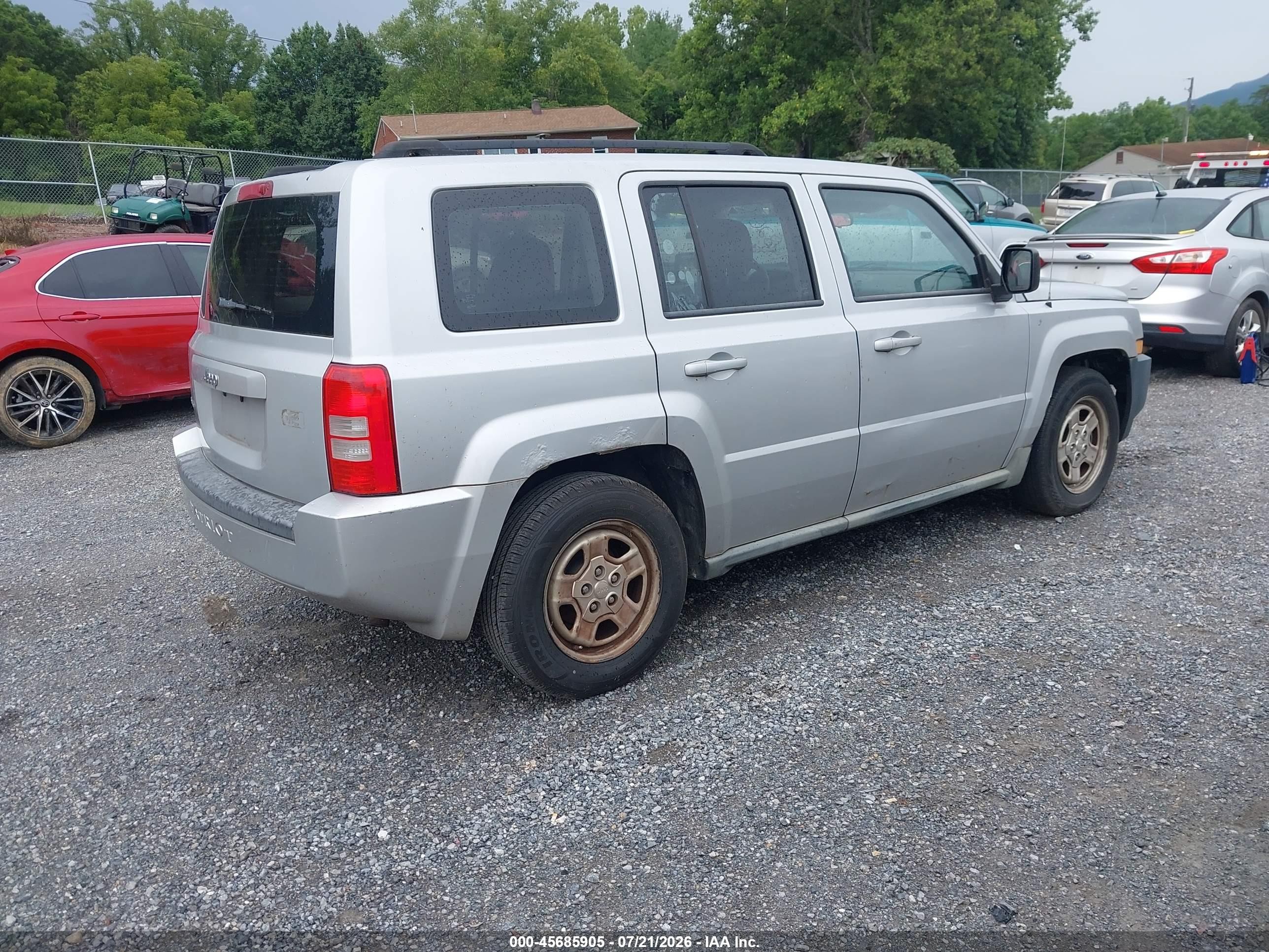 2010 Jeep Patriot Sport Silver vin: 1J4NF2GB4AD551804