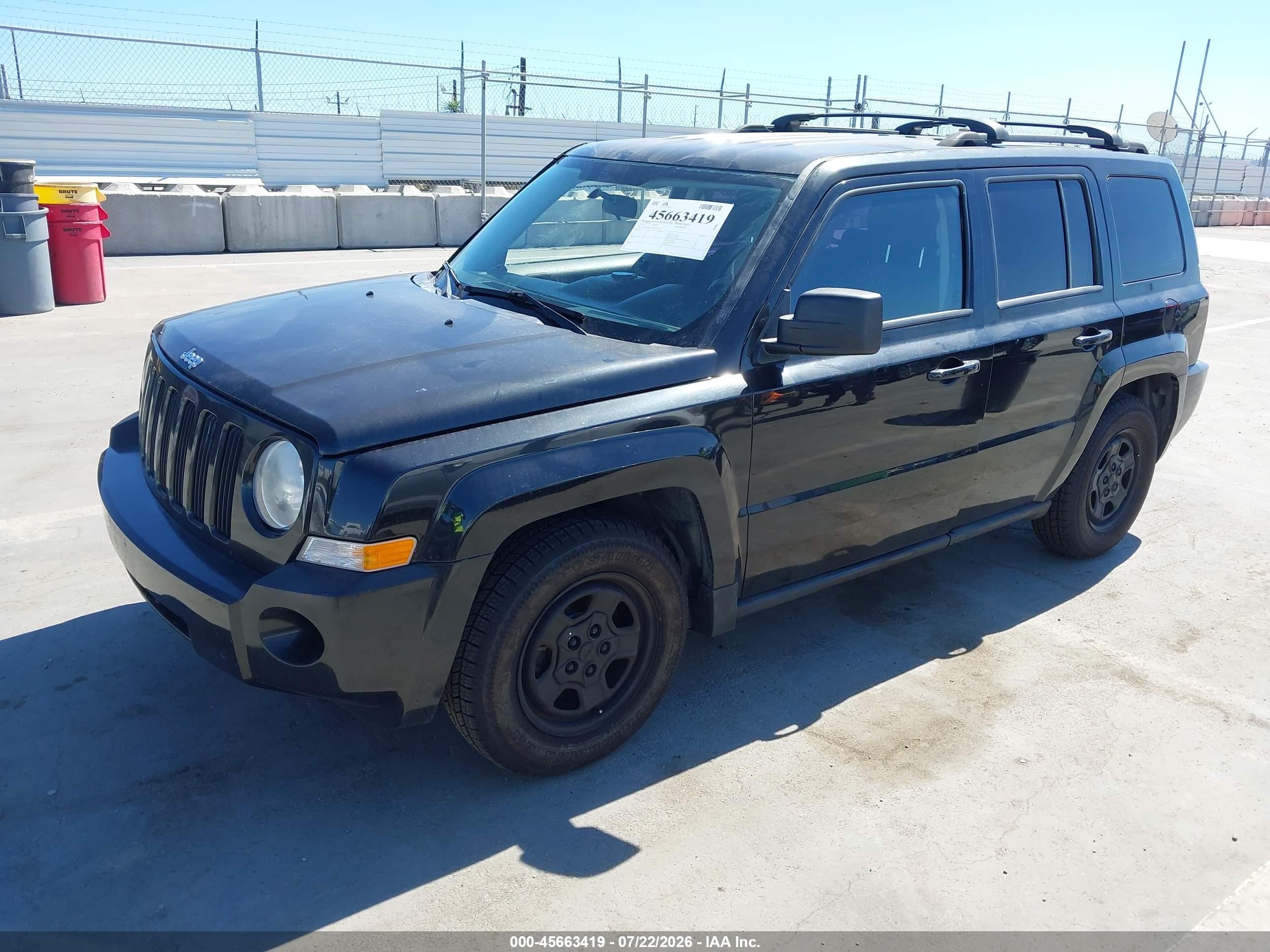 2010 Jeep Patriot Sport Black vin: 1J4NF2GB5AD649563