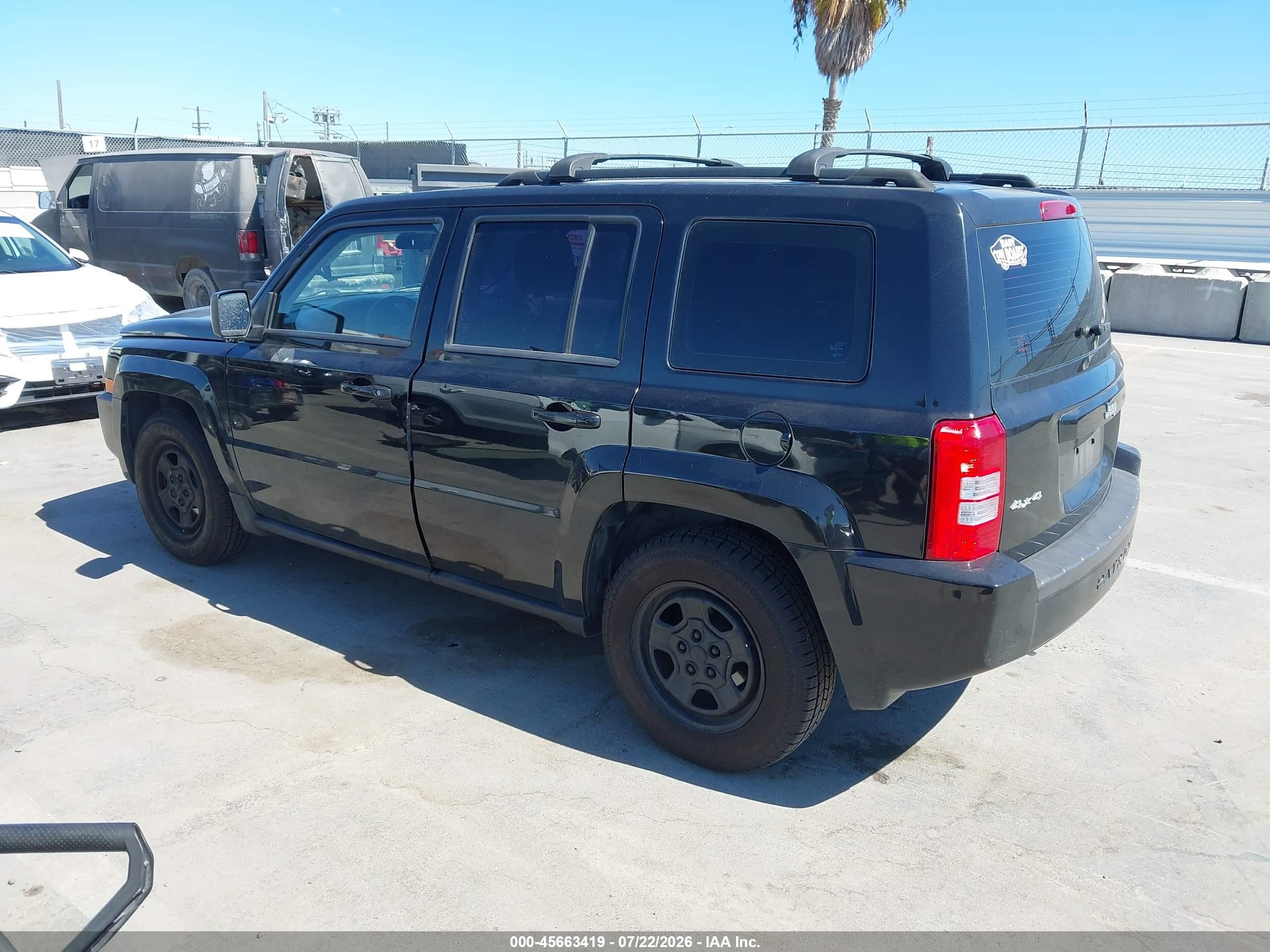 2010 Jeep Patriot Sport Black vin: 1J4NF2GB5AD649563