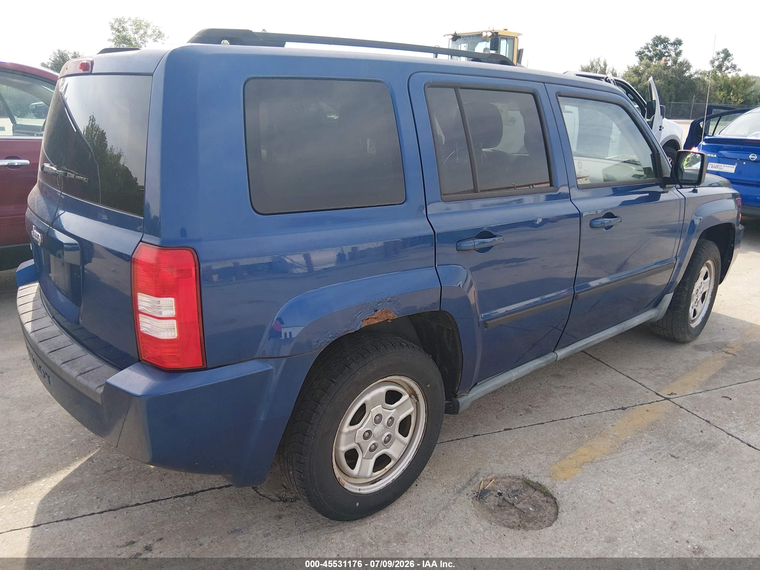 2010 Jeep Patriot Sport Синий vin: 1J4NF2GB8AD507059