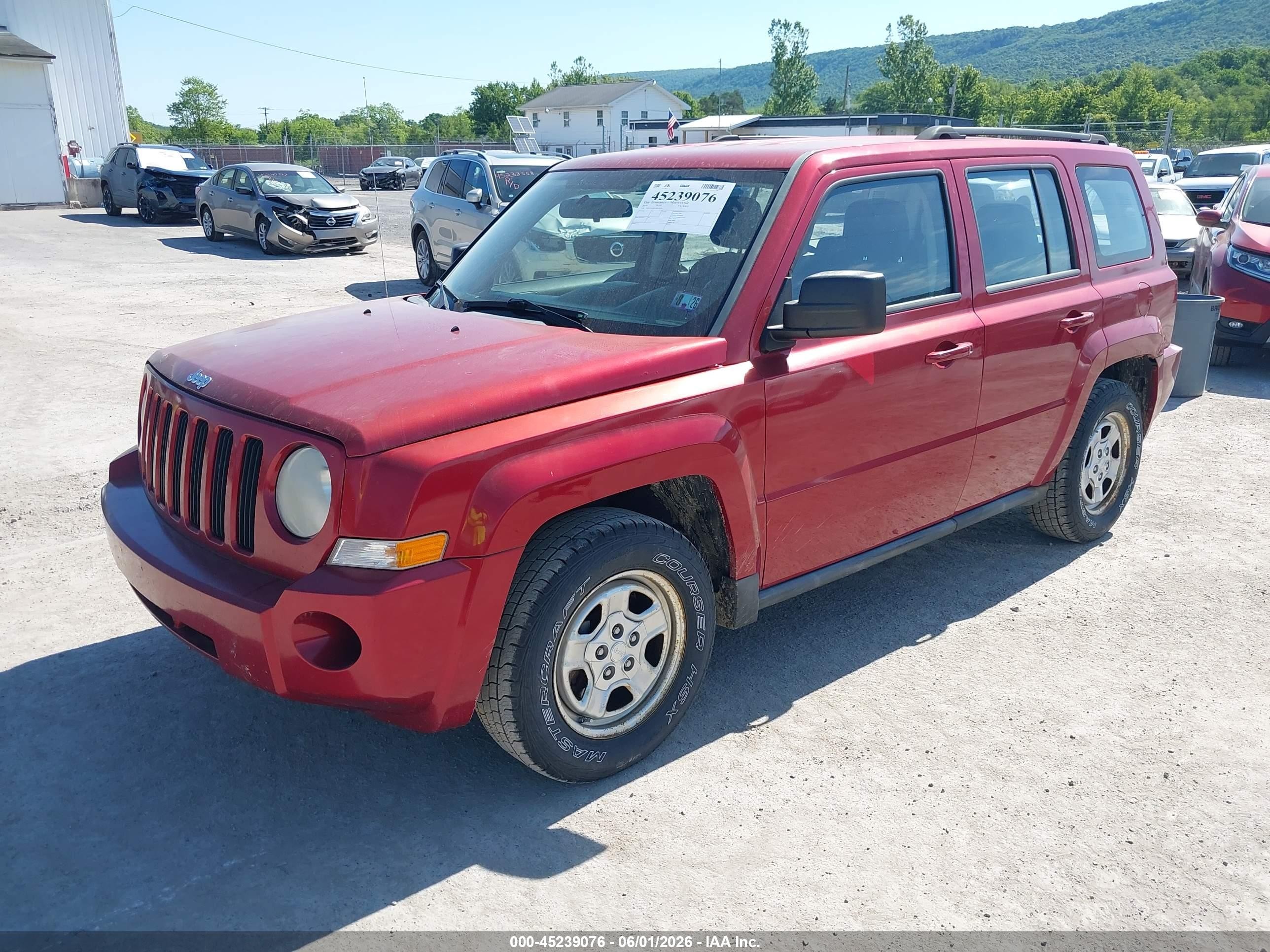2010 Jeep Patriot Sport Red vin: 1J4NF2GB8AD629095