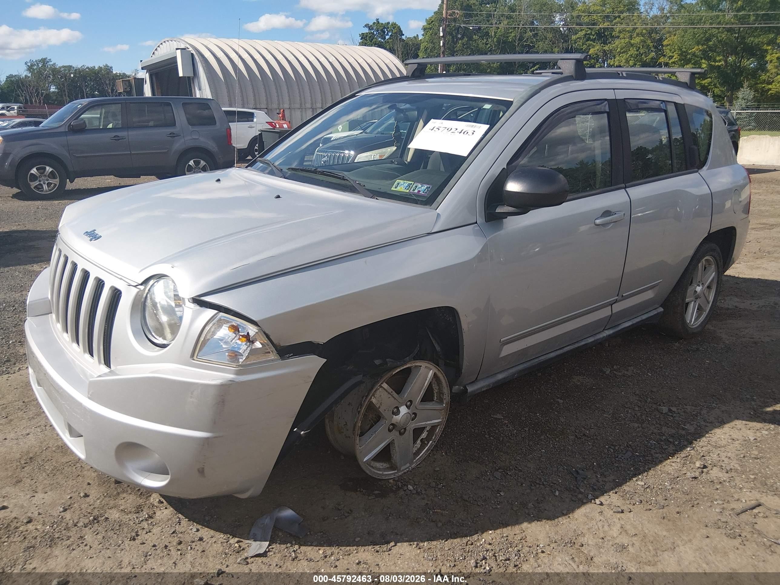 2010 Jeep Compass Sport Silver vin: 1J4NF4FB8AD591512