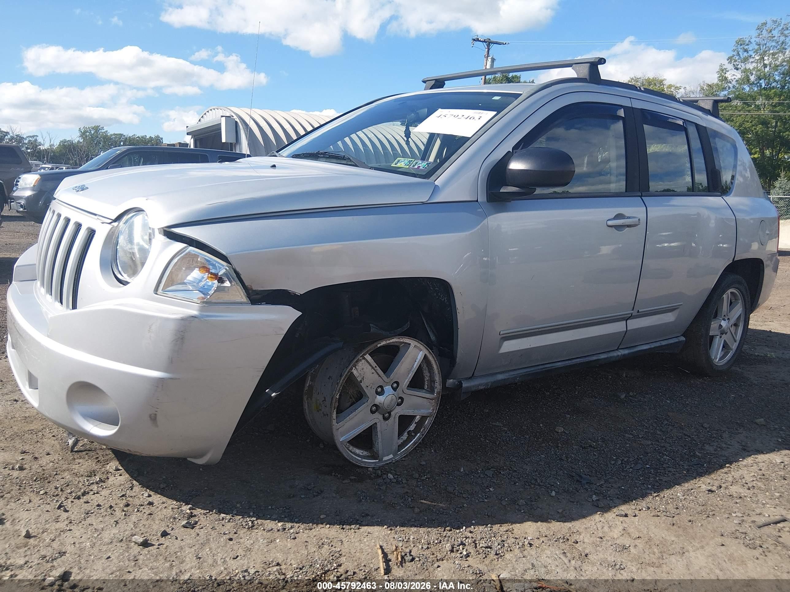 2010 Jeep Compass Sport Silver vin: 1J4NF4FB8AD591512