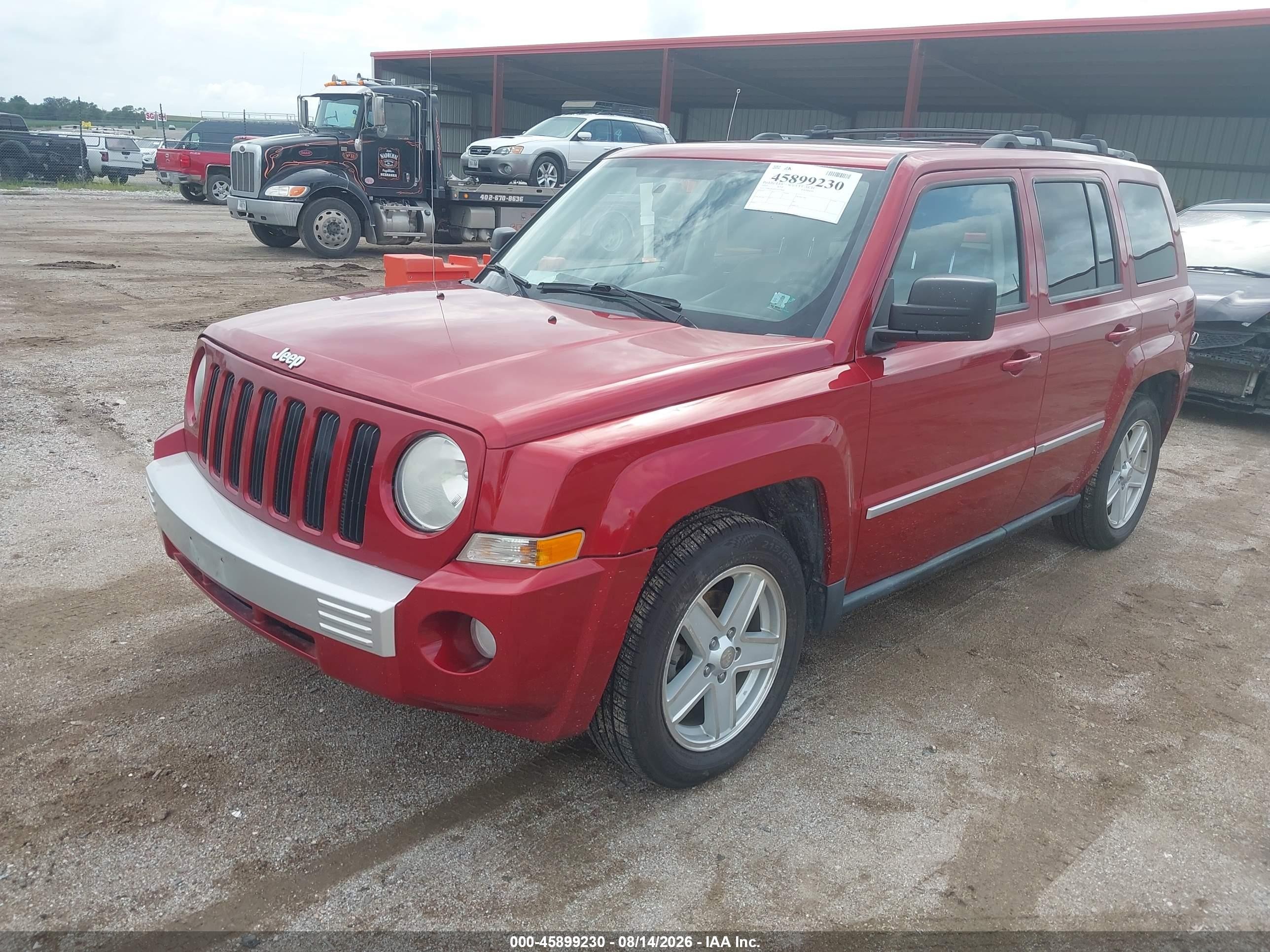 2010 Jeep Patriot Limited Red vin: 1J4NF4GB8AD500608